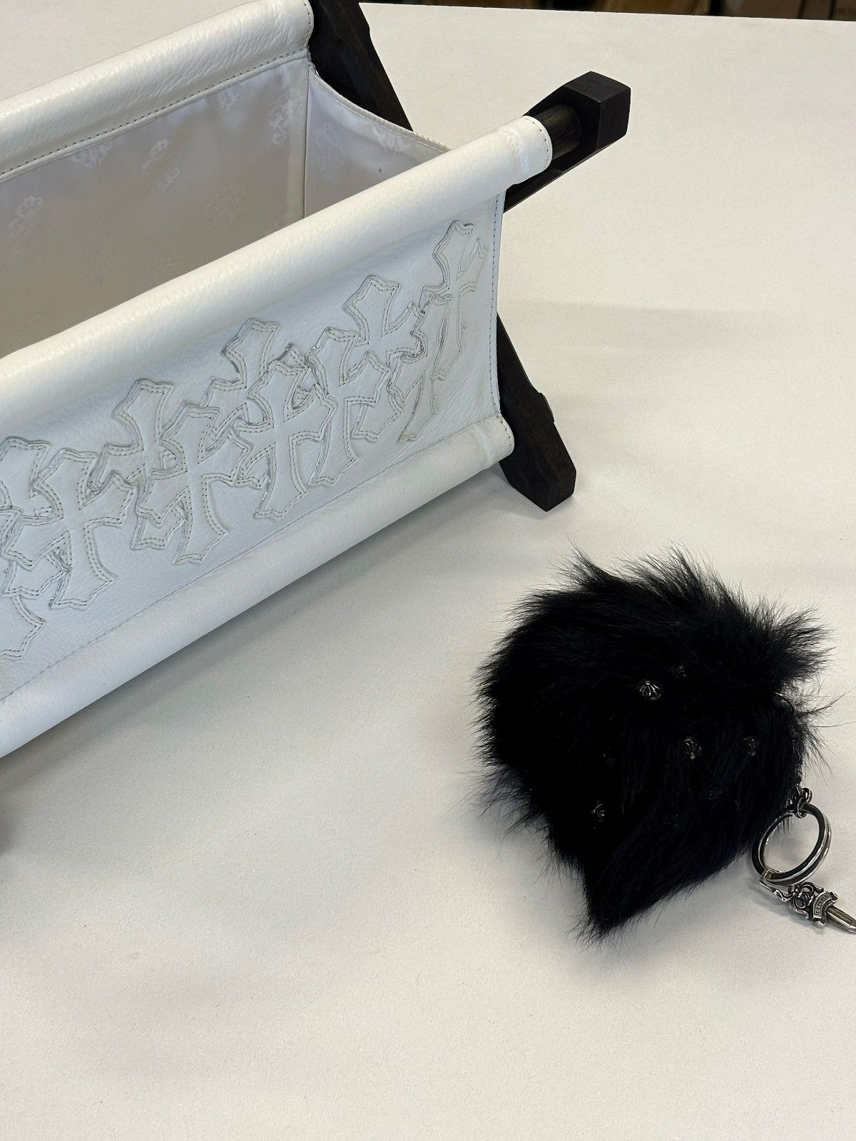 Chrome Hearts Ebony Wood & white leather rack with full cross patches Size ONE SIZE - 10 Thumbnail
