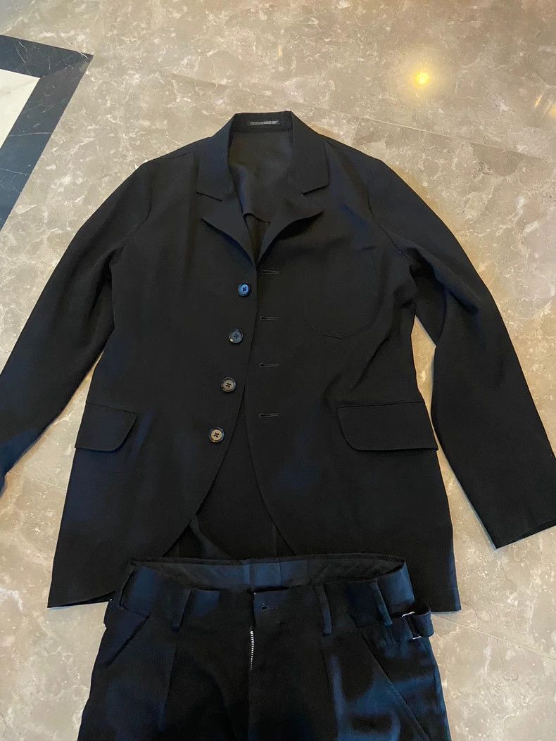 Yohji Yamamoto Yohji Yamamoto Yamamoto Suit, Trousers, Set Out, Black-2505 Size US 34 / EU 50 - 2 Thumbnail