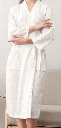 The Unbranded Brand Women Soft Robe Lightweight Spa Shower Bathrobe Size M / US 6-8 / IT 42-44 - 3 Thumbnail