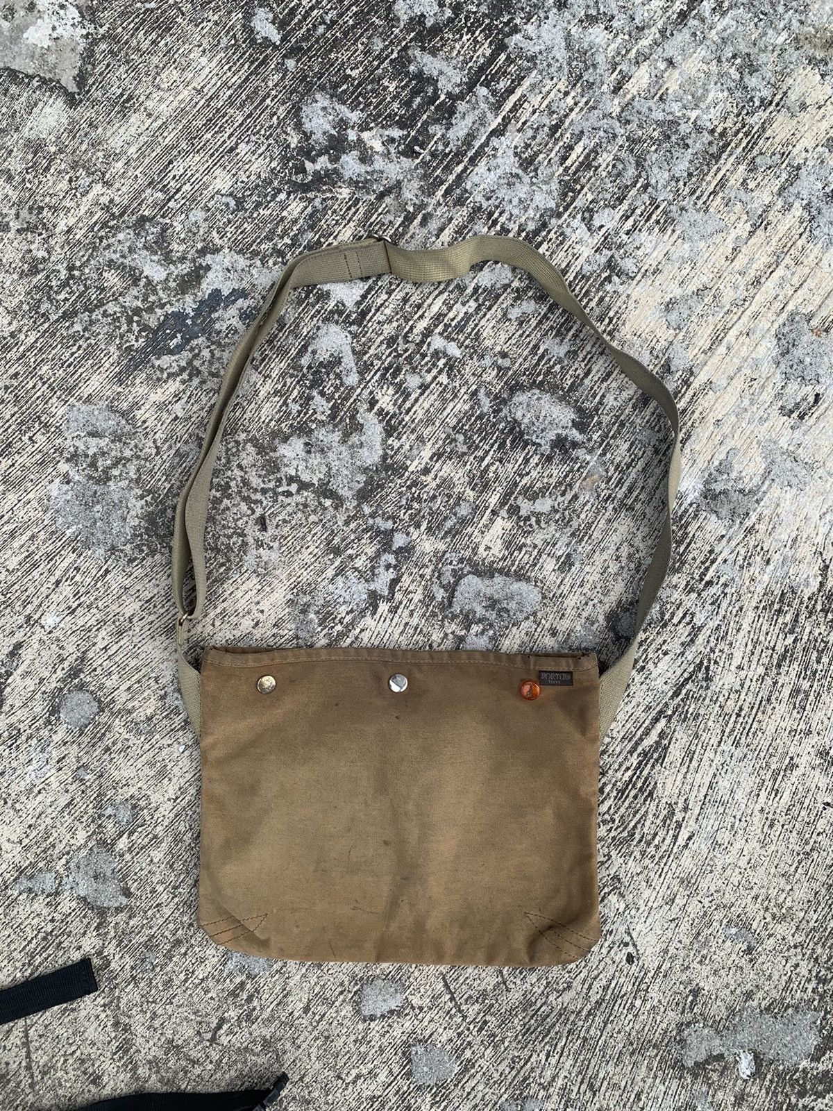 Porter Sun faded and dirty Canvas Porter cross body/sling bag Size ONE SIZE - 1 Thumbnail