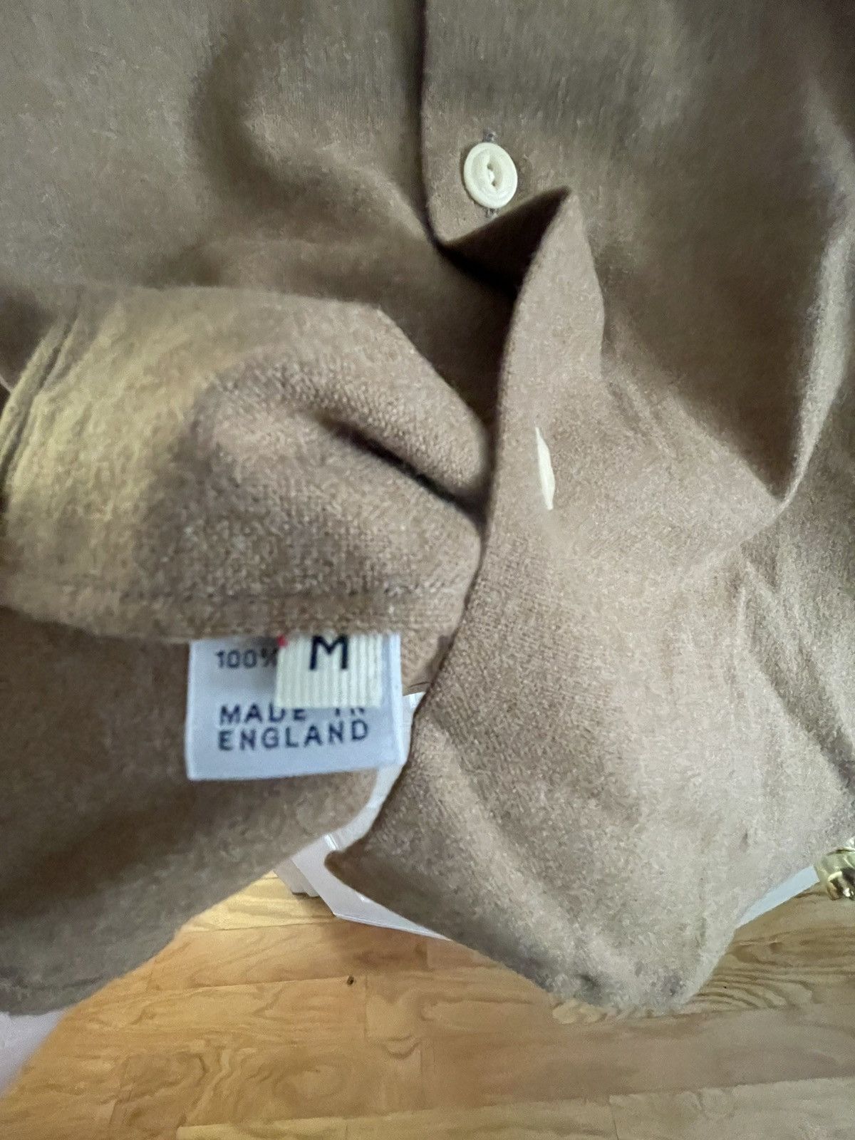 Aime Leon Dore × Drake's ALD x Drake’s - Wool Two Pocket Work Shirt: Caramel Size US M / EU 48-50 / 2 - 10 Thumbnail