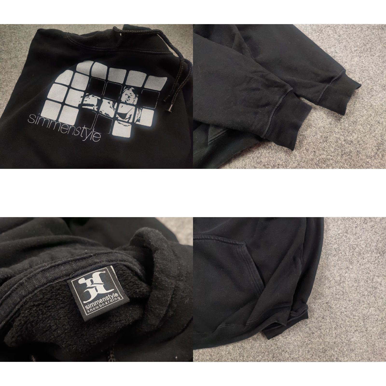 Vintage VINTAGE Simmen Style alien workshop skate girl logo Black hoodie Size US M / EU 48-50 / 2 - 8 Thumbnail