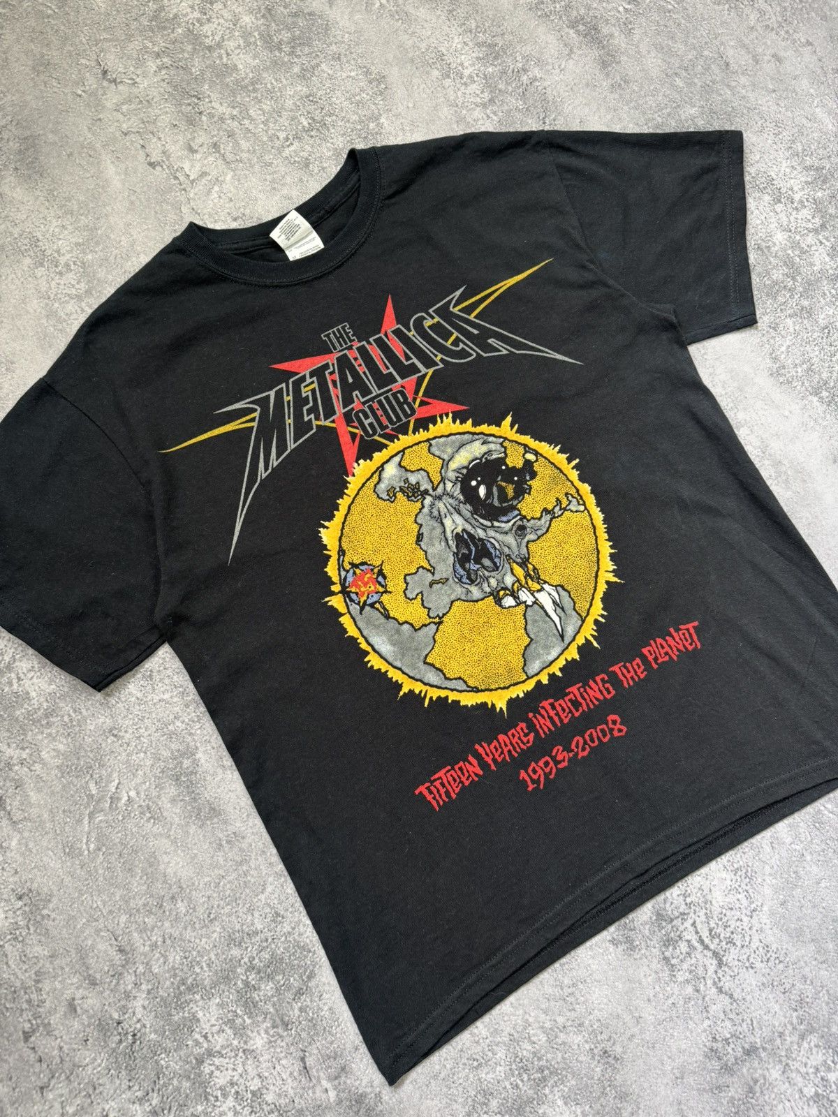 Band Tees × Vintage Vintage 2008 Metallica Club Rock Band Black Tee Size US M / EU 48-50 / 2 - 2 Thumbnail