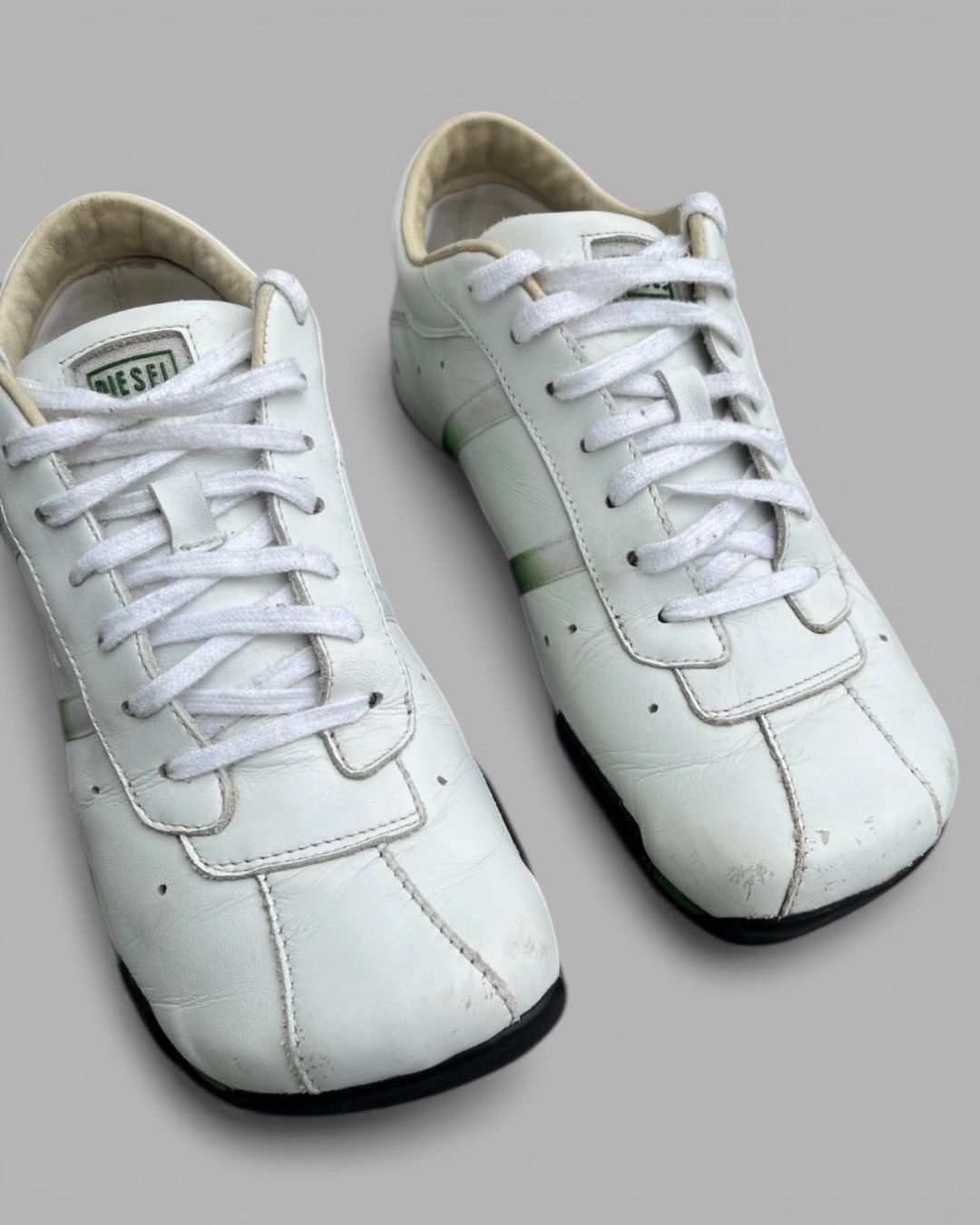 Diesel 🔥Vintage 2000’s DIESEL Low Top Leather Sneakers Size US 9 / IT 39 - 12 Thumbnail