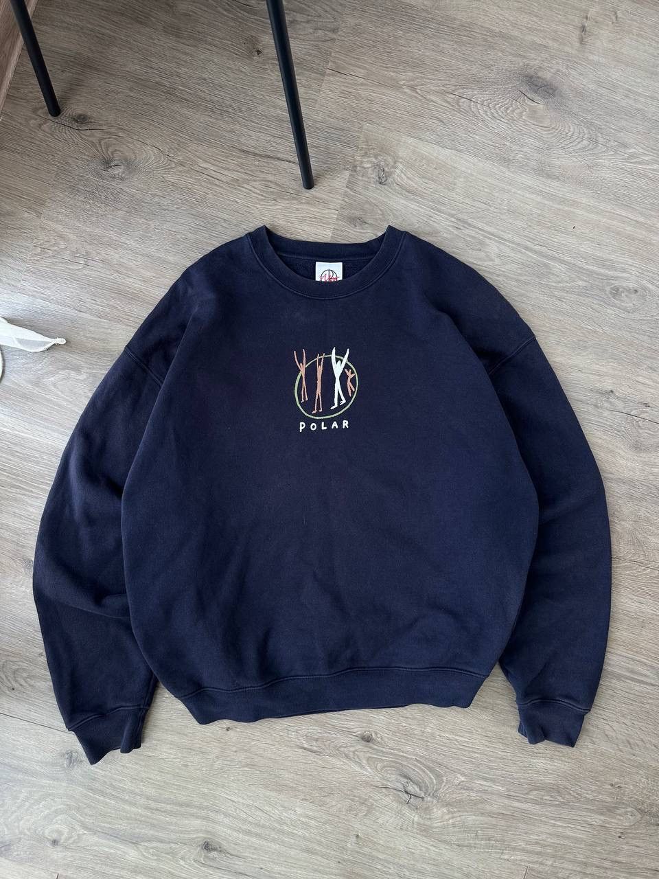 Poler × Vintage Vintage Polar Centre Logo Faded Blue Skated Sweatshirt Size US L / EU 52-54 / 3 - 1 Thumbnail