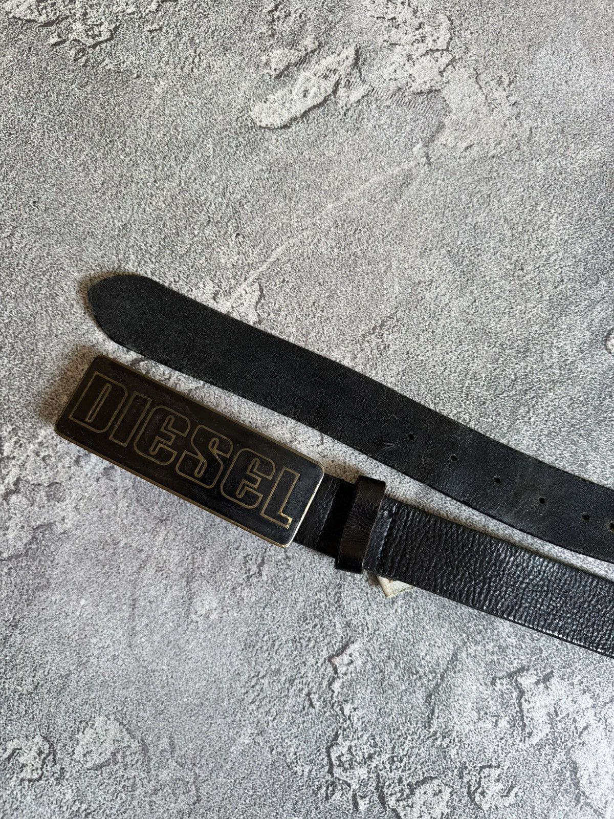 Diesel Diesel 90s retro vintage leather big logo belt avantgarde Size ONE SIZE - 6 Thumbnail