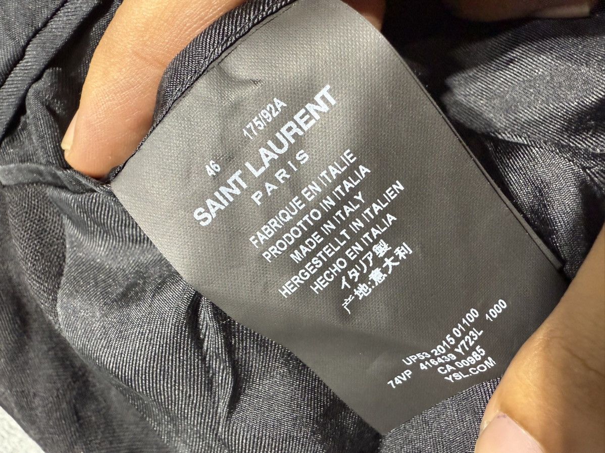 Hedi Slimane × Saint Laurent Paris Saint Laurent - HEDI SLIMANE - FW15 Silhouette Camou Blazer Size 46S - 7 Thumbnail