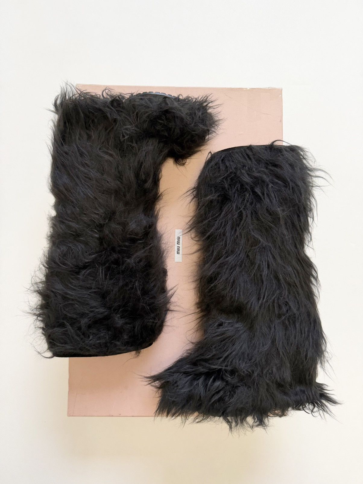 Miu Miu Eco Mongolian Faux Fur Tall Boots Size US 6.5 / IT 36.5 - 20 Thumbnail