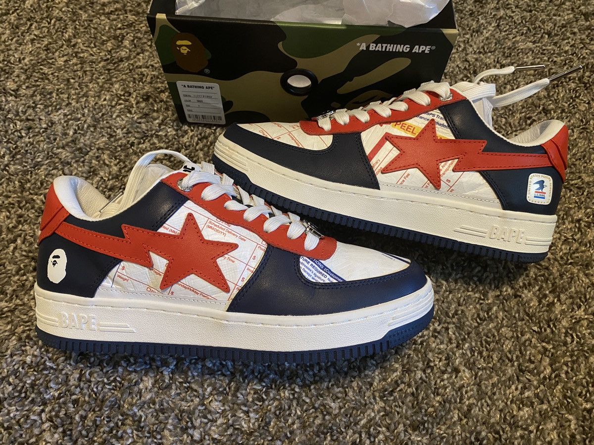 Bape USPS Bapesta Size 7 US Mens Size US 7 / EU 40 - 1 Thumbnail