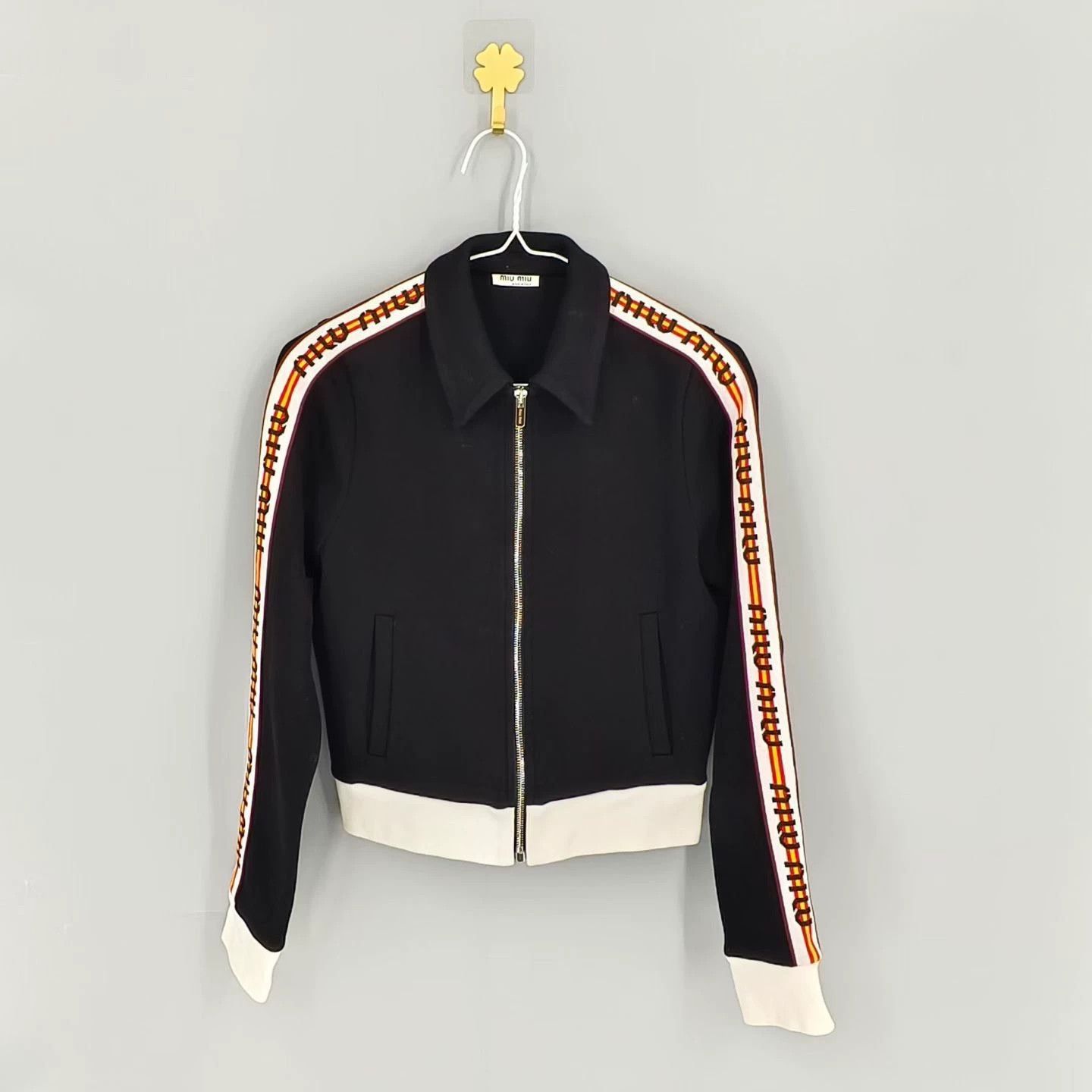 Miu Miu MIUMIU Black Logo Jacket Size M / US 6-8 / IT 42-44 - 1 Thumbnail