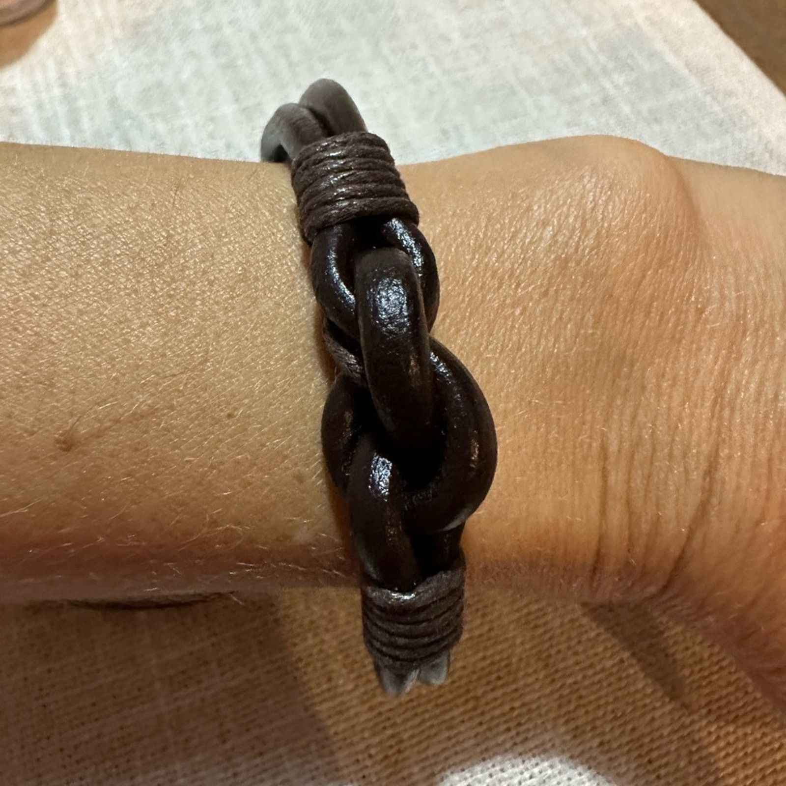 Other Handmade Brown Braided Bracelet Wrap for Men Size ONE SIZE - 4 Thumbnail