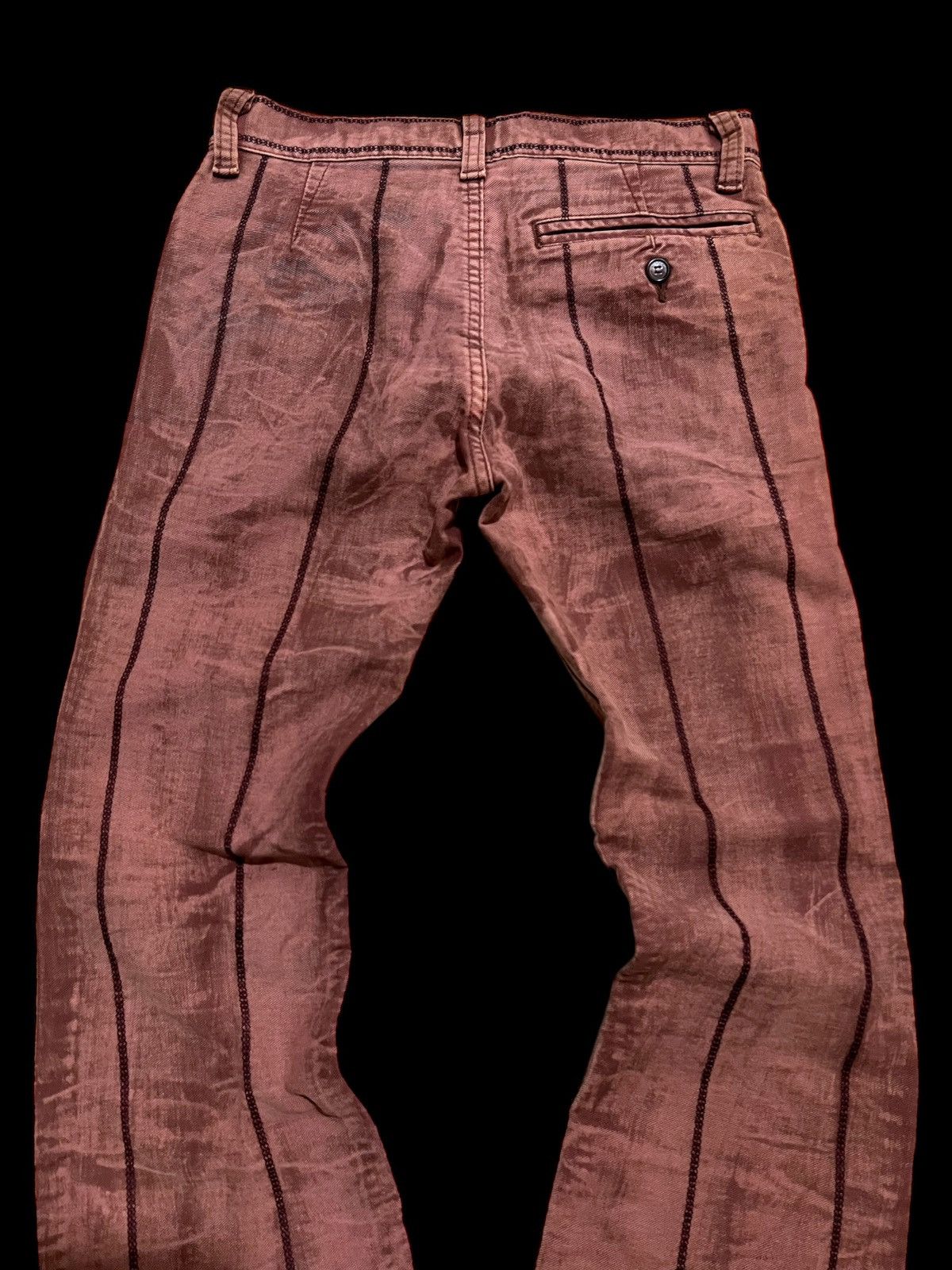 Hysteric Glamour × If Six Was Nine × Le Grande Bleu (L.G.B.) Hysteric acid wash maroon Flared Denim Pants Size US 27 - 6 Thumbnail