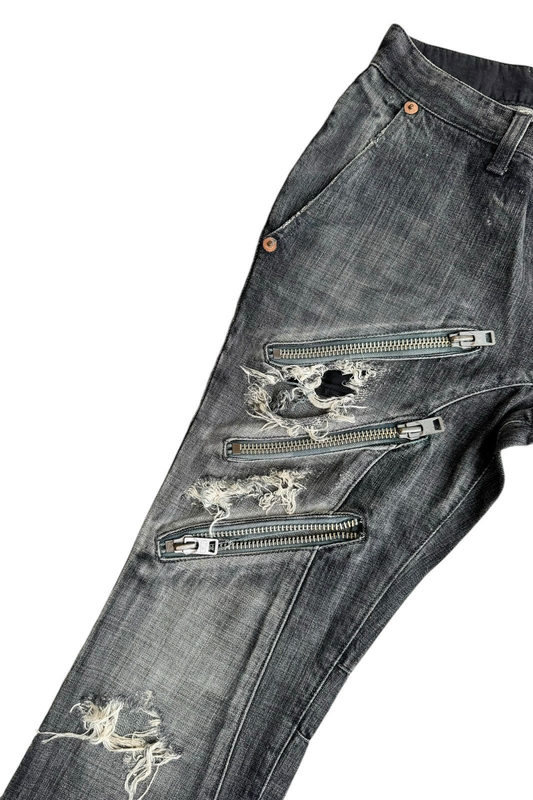 Japanese Brand ⚡️⚡️Izreel By Kazuhiro Takakura Distressed Jeans Zipper Size US 32 / EU 48 - 6 Thumbnail