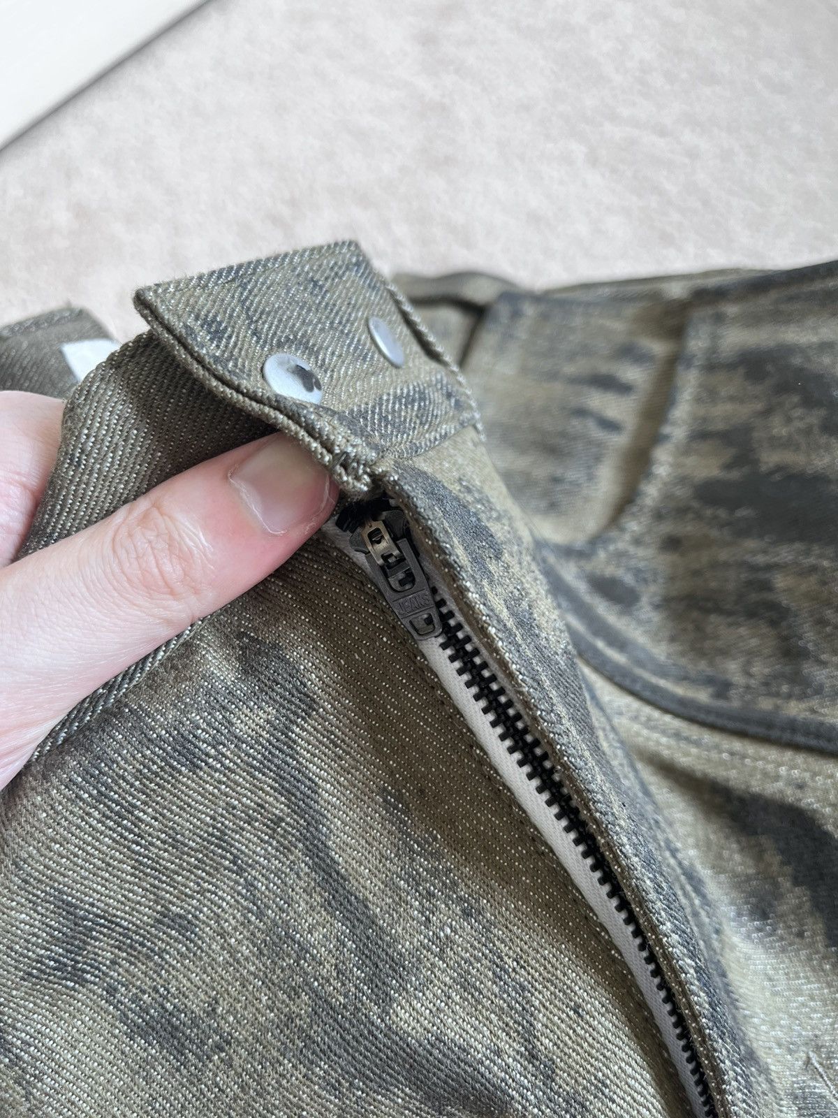 Japanese Brand OPPOSE DUALITY 10 POCKET PANEL DENIM TROUSERS (DIRT GREEN) Size US 32 / EU 48 - 16 Thumbnail