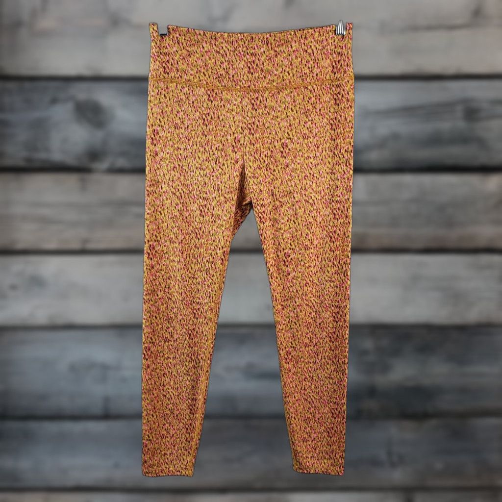 Lou & Grey Lou & Grey Womens Leggings Sz Large Pink Orange High Rise Color Multicolor Inseam 26.5 in Activewear Size 36" / US 14 / IT 50 - 1 Thumbnail