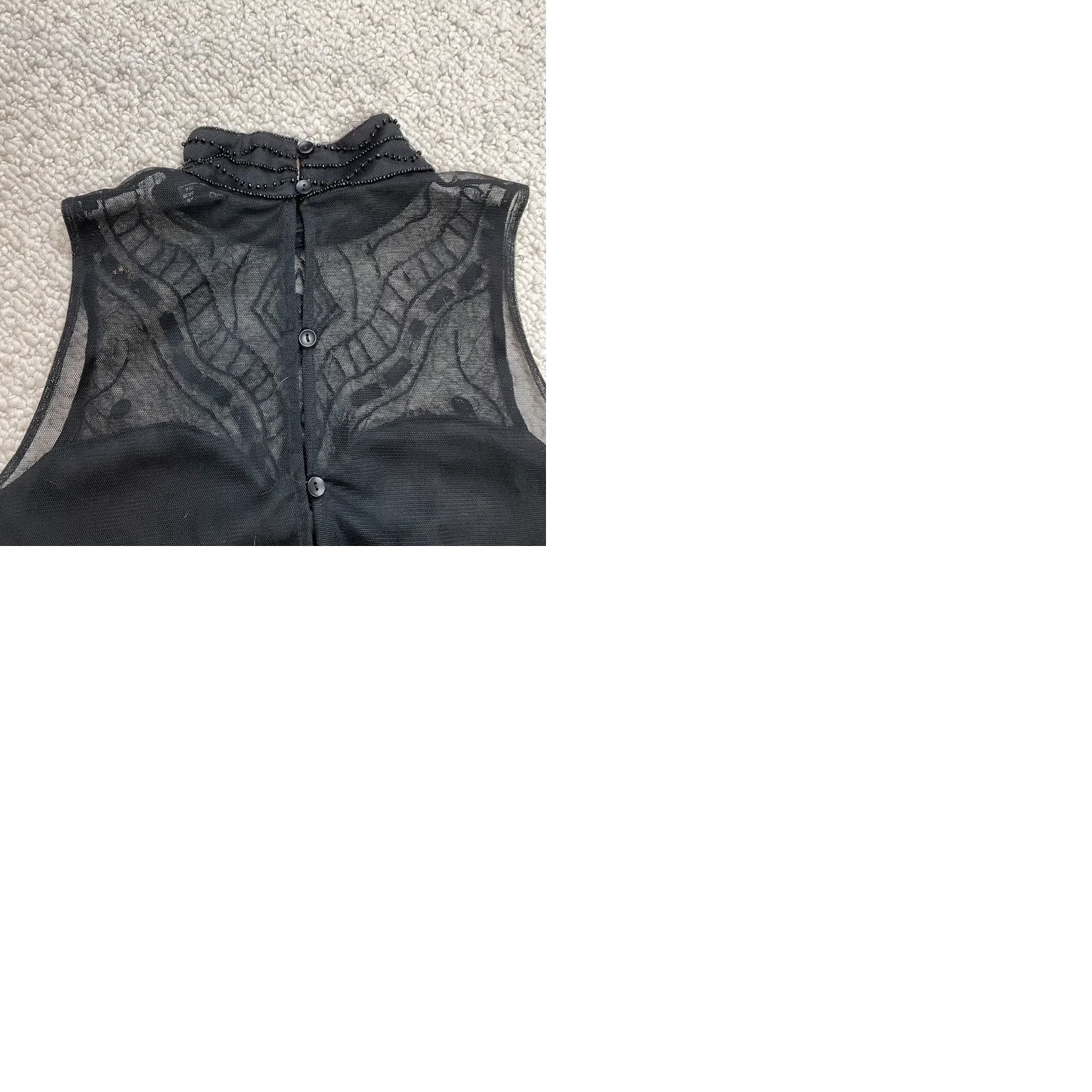 Boohoo Boohoo Dress Womens Black Sleeveless Sheer Shell Midi Shift Casual Party Polyester Size M / US 6-8 / IT 42-44 - 9 Thumbnail