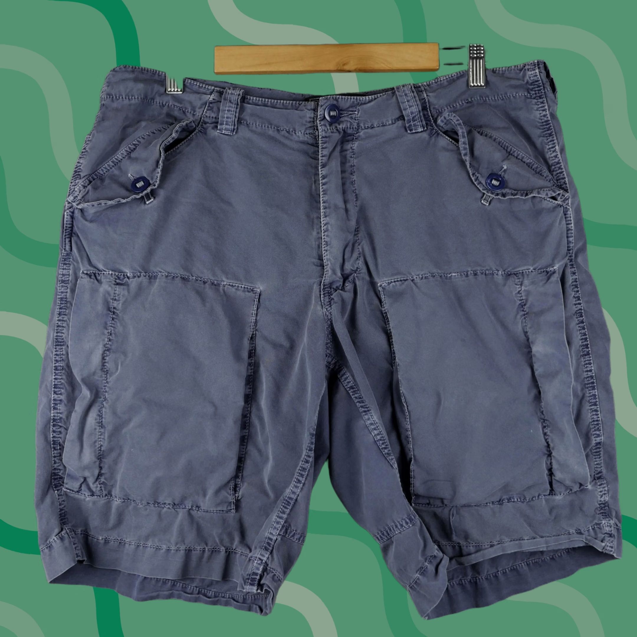 Polo Ralph Lauren Ralph Lauren Shorts Mens 36 Blue Cargo Utility Hiker Casual Paratrooper Polo Size US M / EU 48-50 / 2 - 1 Thumbnail