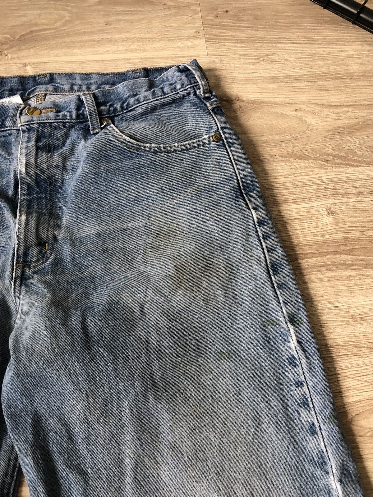 Carhartt × Carhartt Wip × Vintage Vintage Carhartt Thrashed Distressed Light Wash Denim Jeans Size US 36 / EU 52 - 9 Thumbnail