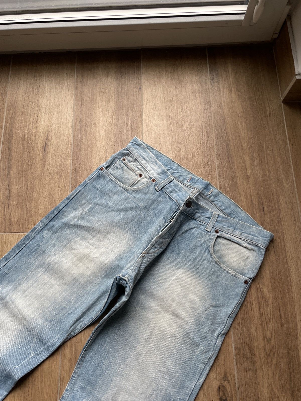 Vintage Vintage Baggy Jeans Japanese Washed Avant Garde Y2K Hype Size US 34 / EU 50 - 4 Thumbnail