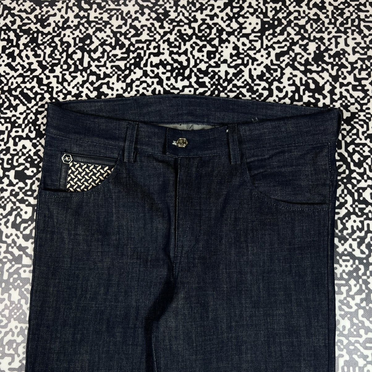 Angelo Galasso ANGELO GALASSO Denim Jeans Leather Pocket Luxury Rare Style Size US 34 / EU 50 - 12 Thumbnail