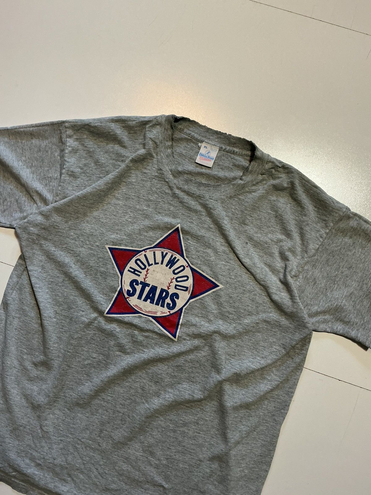 Vintage Vintage Ebbets Field Hollywood Stars Baseball T-Shirt Size US XL / EU 56 / 4 - 4 Thumbnail