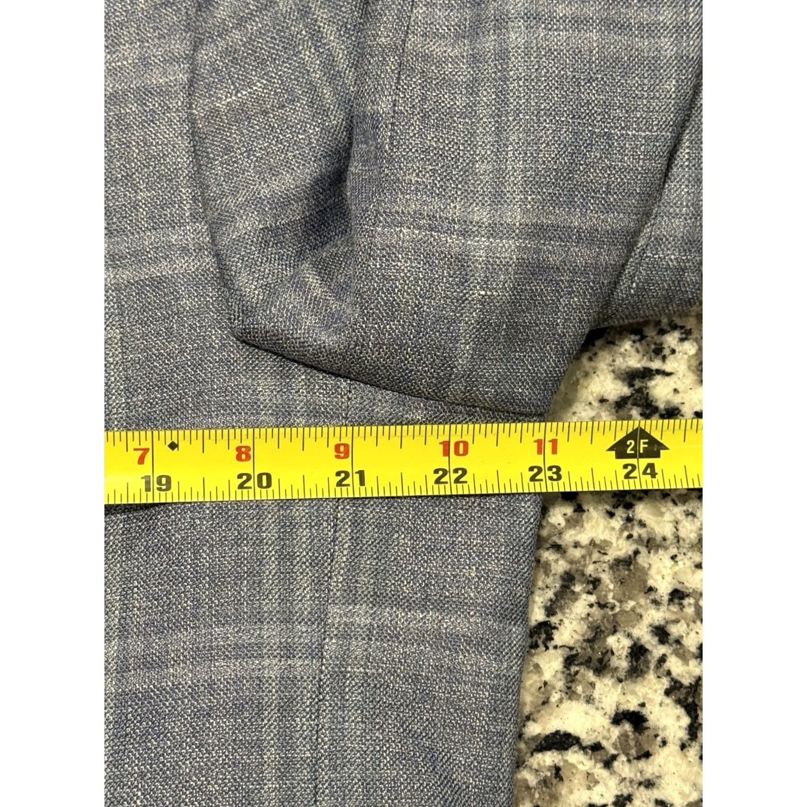 Jos. A. Bank NWT Jos A Bank Reserve Tailored Fit 46 R Linen Silk Blue Plaid Blazer Sport Coat Jacket Button-Front Notch Lapel Men Size 46R - 7 Thumbnail