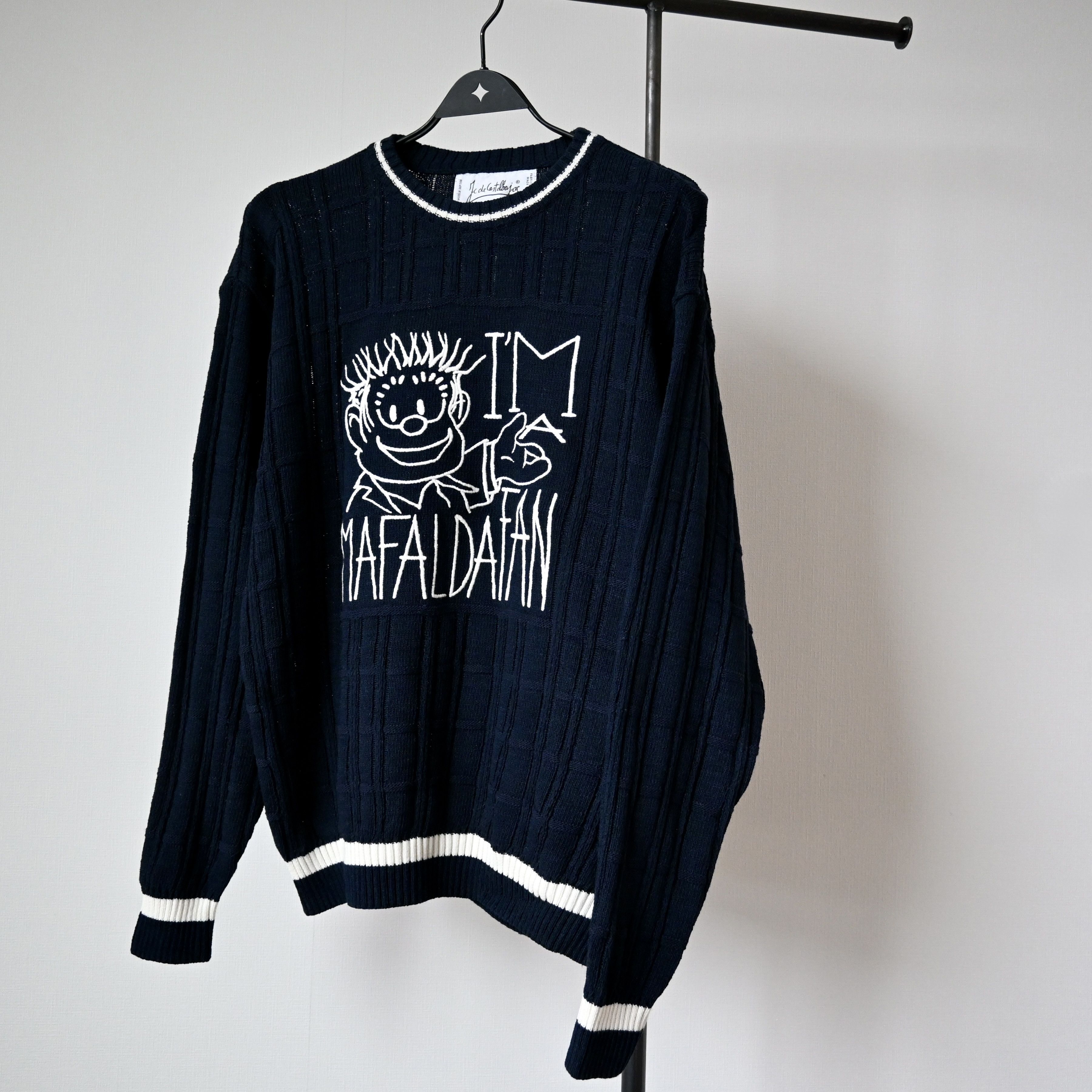 Jean Charles De Castelbajac VTG 1990s Castelbajac "MAFALDA FUN" cotton blend sweater Size US M / EU 48-50 / 2 - 14 Thumbnail