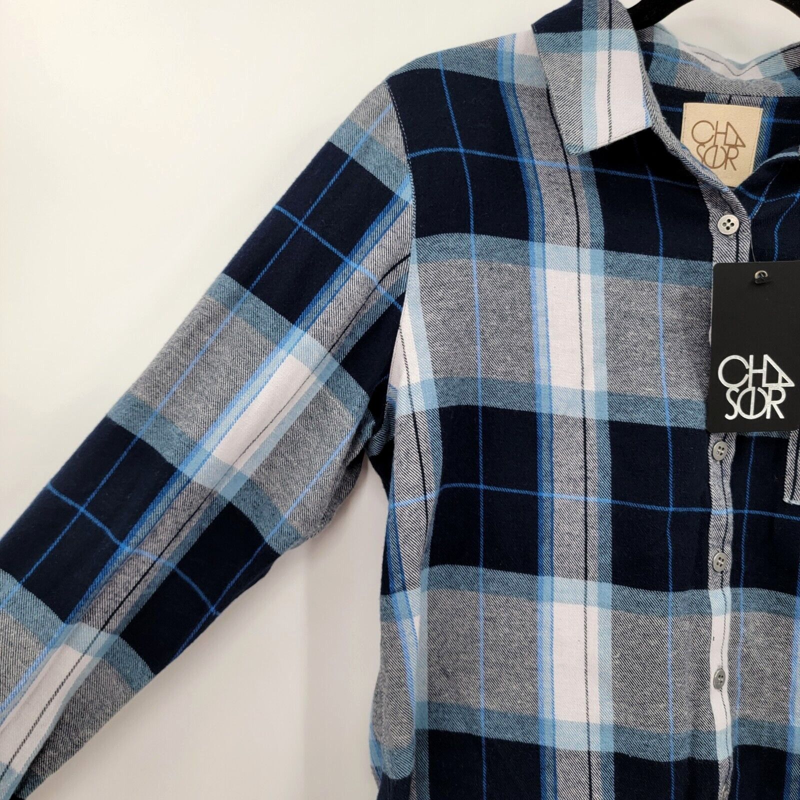 Chaser Brand Chaser Revolve Women's S Button Front Plaid Shirt NWT Size S / US 4 / IT 40 - 3 Thumbnail
