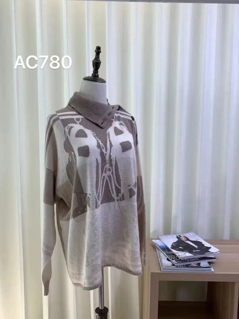 Hermes Hermes Cashmere High-Neck Color-Blocked Top Size XS / US 0-2 / IT 36-38 - 1 Thumbnail