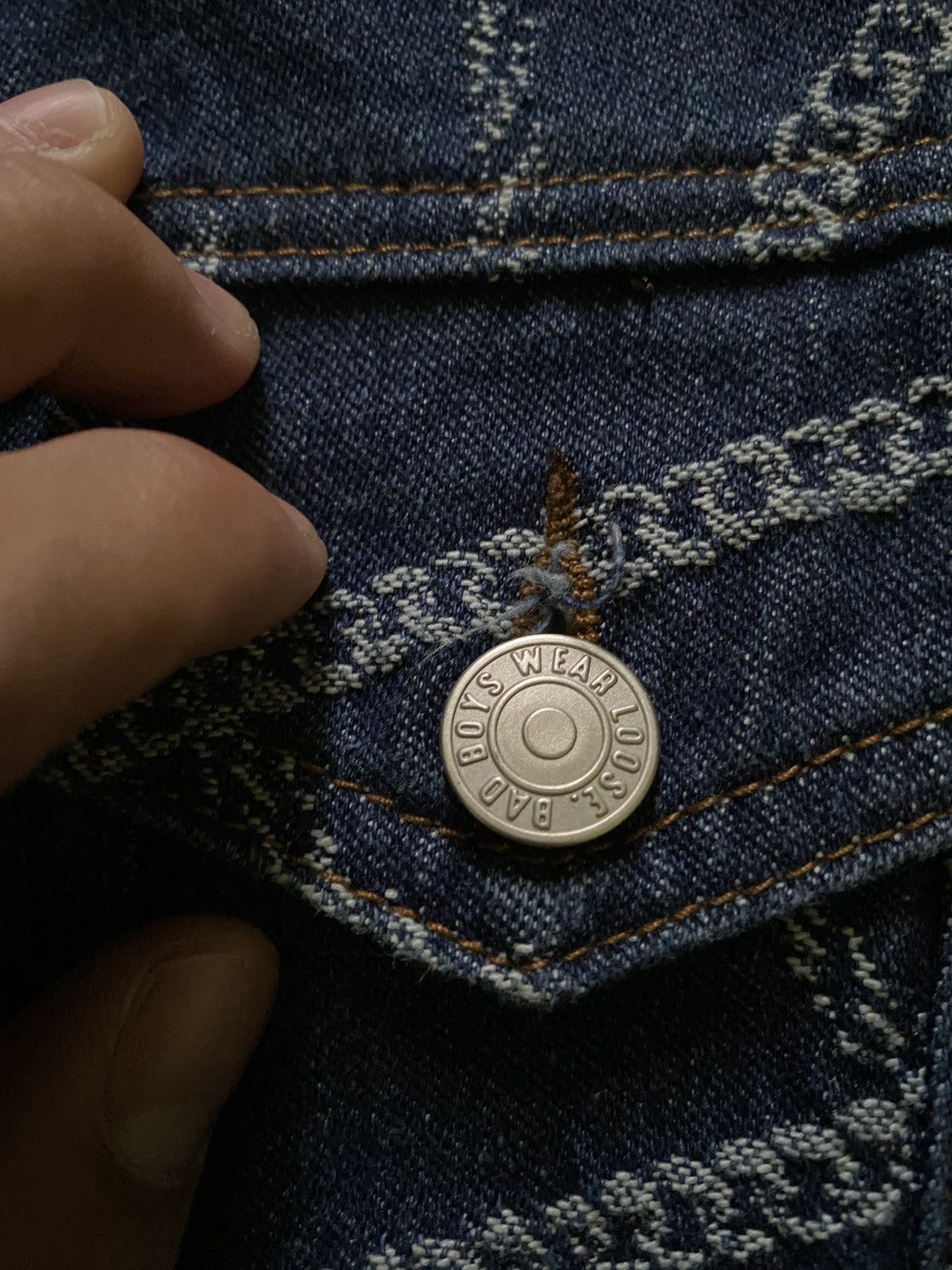 Japanese Brand loose x undercover monogram design denim type lll jacket Size US L / EU 52-54 / 3 - 5 Thumbnail