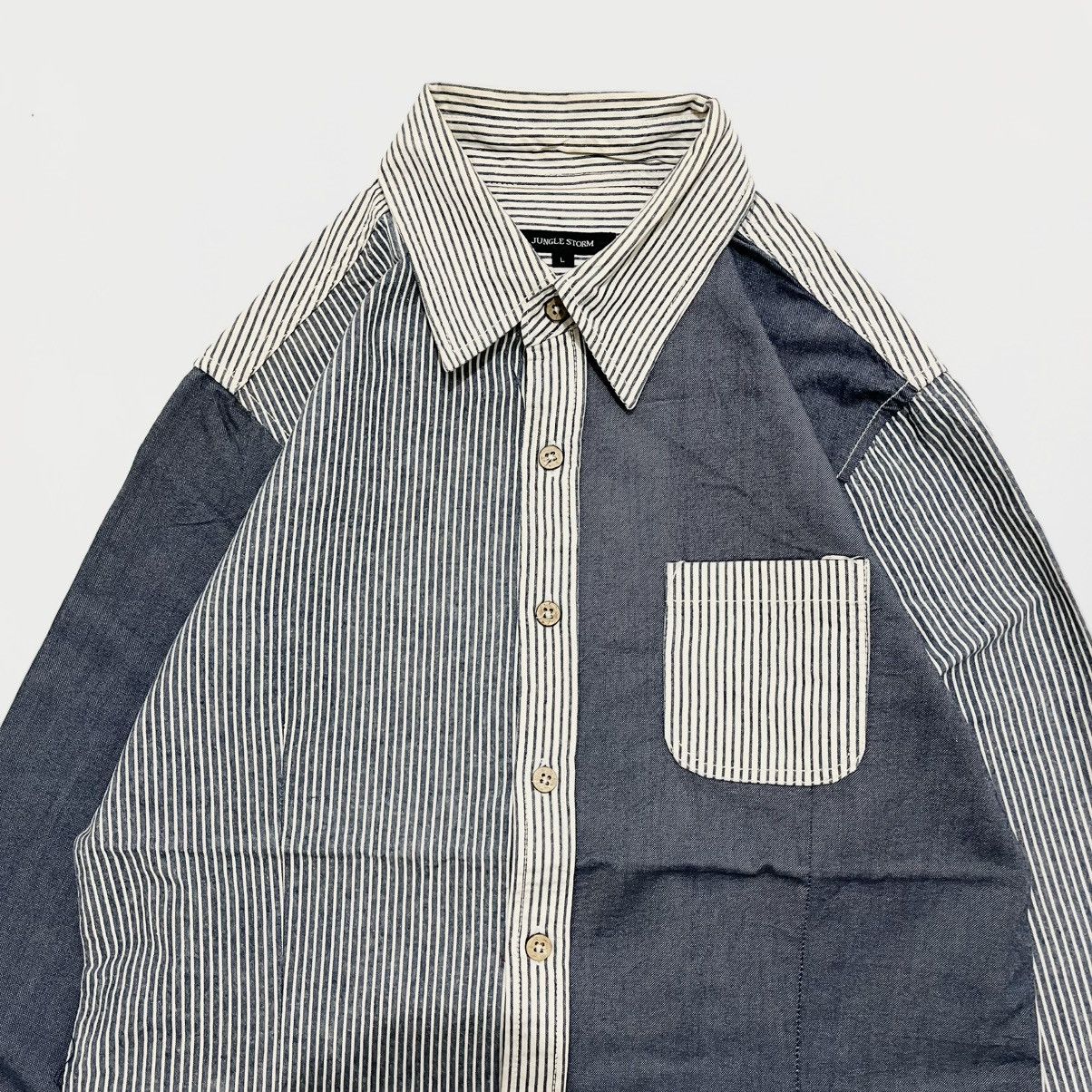 Japanese Brand Jungle Storm Combine Strips Shirt Size US M / EU 48-50 / 2 - 2 Thumbnail