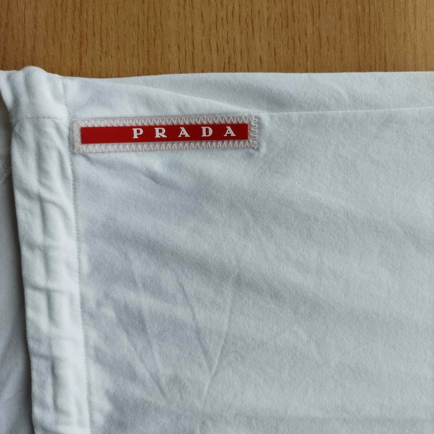 Prada Prada White Limited Logo Tape Short Sleeve Tee XL Rare Size US XL / EU 56 / 4 - 3 Thumbnail