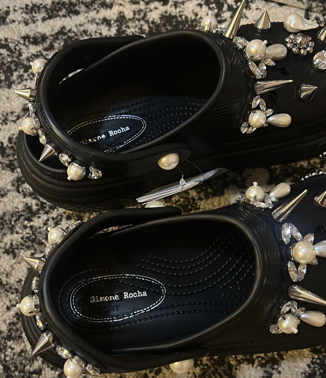 Crocs × Simone Rocha SIMONE ROCHA X CROCS Embellished Stomp Clogs black Size US 10 / IT 40 - 3 Thumbnail