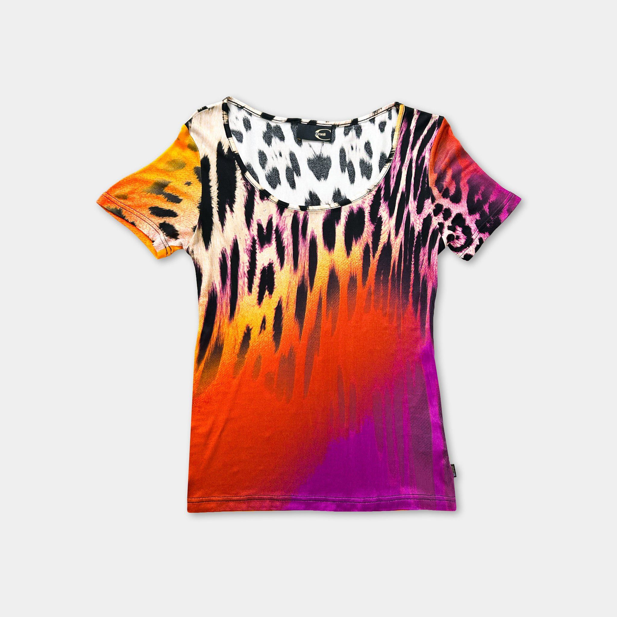 Other Cavalli 2000's Tiger Rainbow Graphic Top Size S / US 4 / IT 40 - 1 Thumbnail
