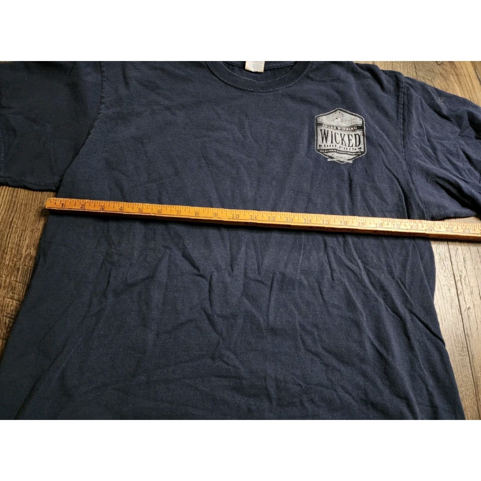 Sugar Cane Vintage Wicked Dolphin Rum T-Shirt Men XL Crew Neck Cotton Blend Graphic Double-Sided Blue Distillery Size US XL / EU 56 / 4 - 3 Thumbnail