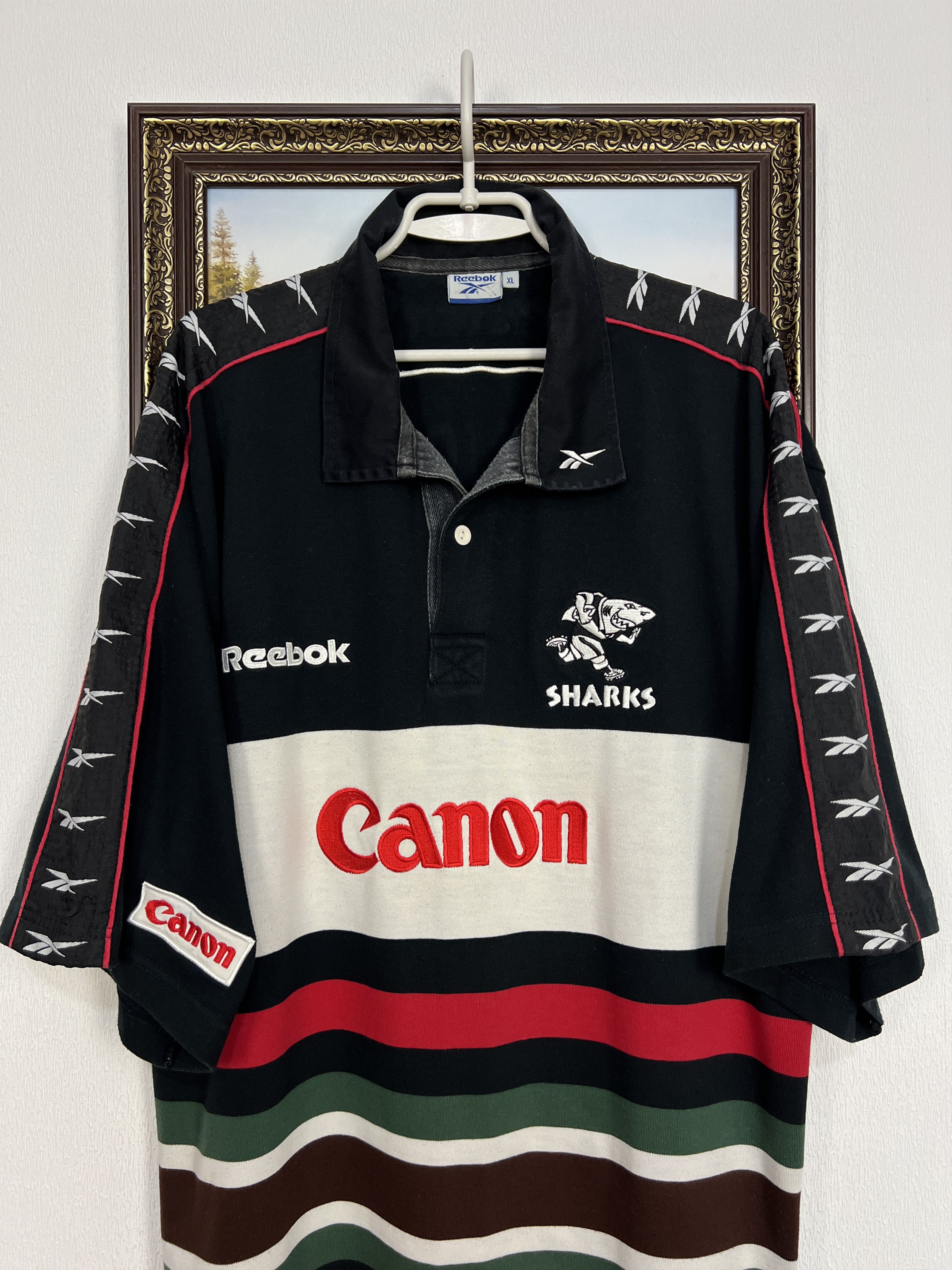 Reebok Vintage 90's Reebok Natal Coastal Sharks Rugby Union Jersey Size US XL / EU 56 / 4 - 2 Thumbnail