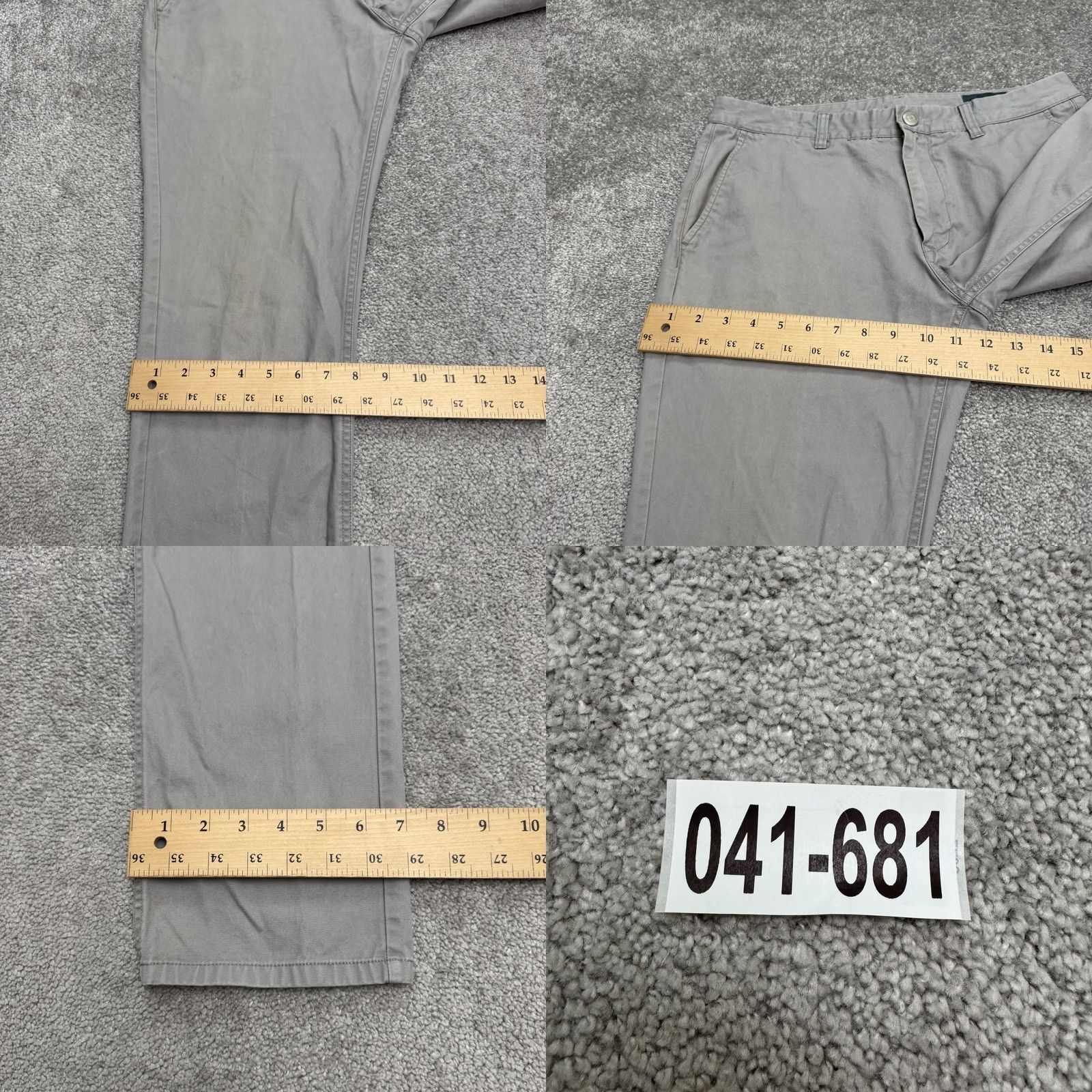 Bonobos Bonobos Chino Pants Straight Leg Mens 34x34 Gray Cotton Flat Front Regular Fit Size US 34 / EU 50 - 11 Thumbnail