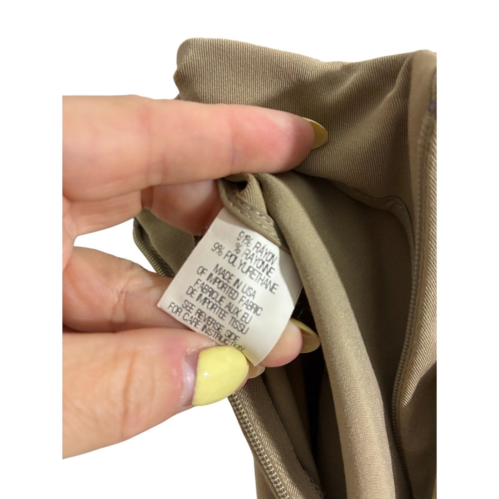 Theory Theory Stretch Pants Khaki S Cropped Career Business Size 26" / US 2 / IT 38 - 5 Thumbnail