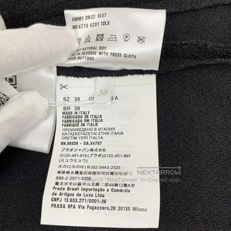 Miu Miu Miu Miu Black Wool Dress with Button Detail . Size S / US 4 / IT 40 - 7 Thumbnail