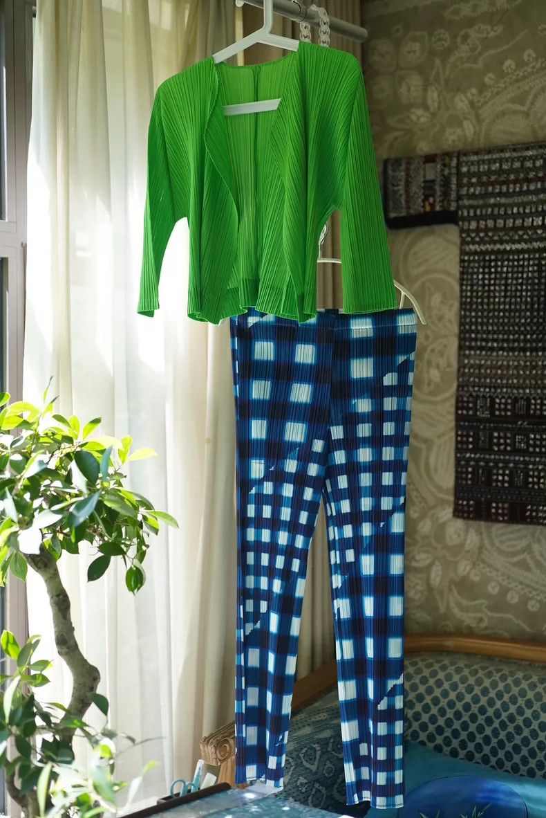 Issey Miyake issey miyake size:3 Green pleated cardigan Size XXS / US 00 / IT 34 - 3 Thumbnail