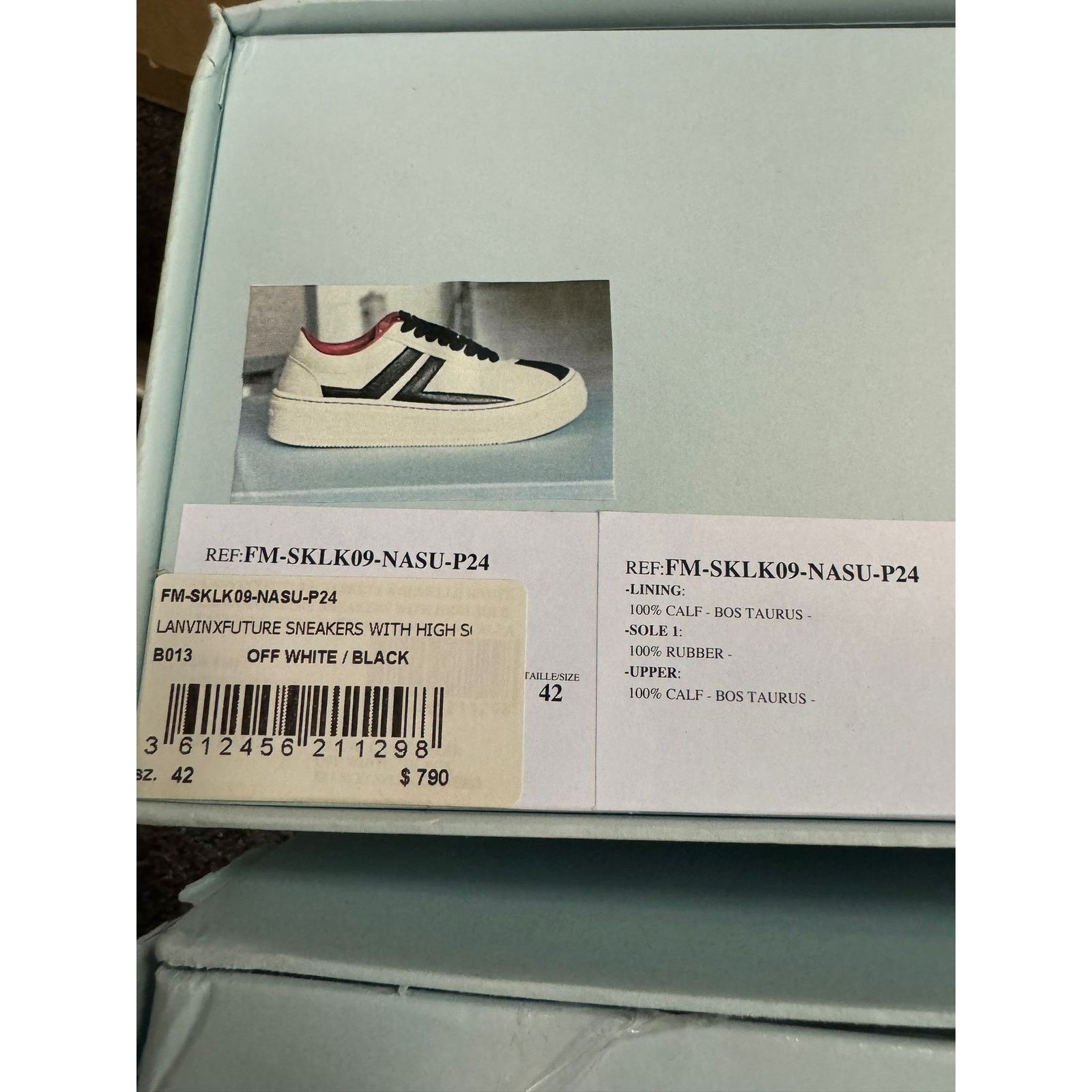 Lanvin o1rshd1 Sneakers With High Sole in Off White/Black Size US 9 / EU 42 - 23 Thumbnail