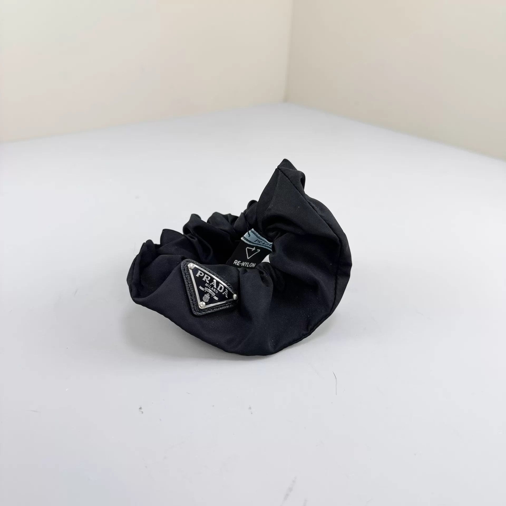 Prada Prada Triangle Logo Nylon Hair Tie Onesize New Size ONE SIZE - 2 Thumbnail
