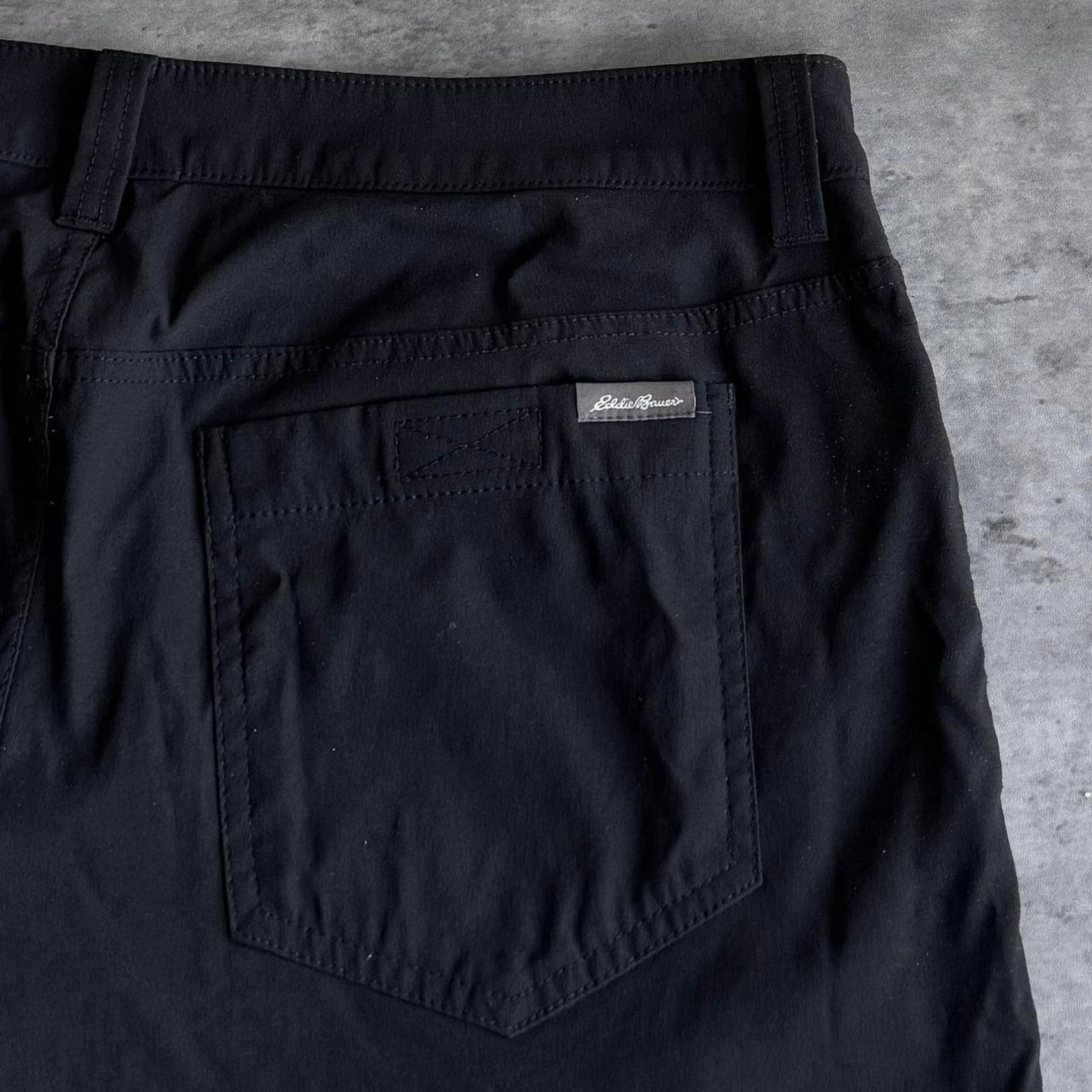 Eddie Bauer × The North Face × Vintage Vintage Y2K Eddie Bauer Black Fleece Lined Lightweight Pants Size US 32 / EU 48 - 3 Thumbnail