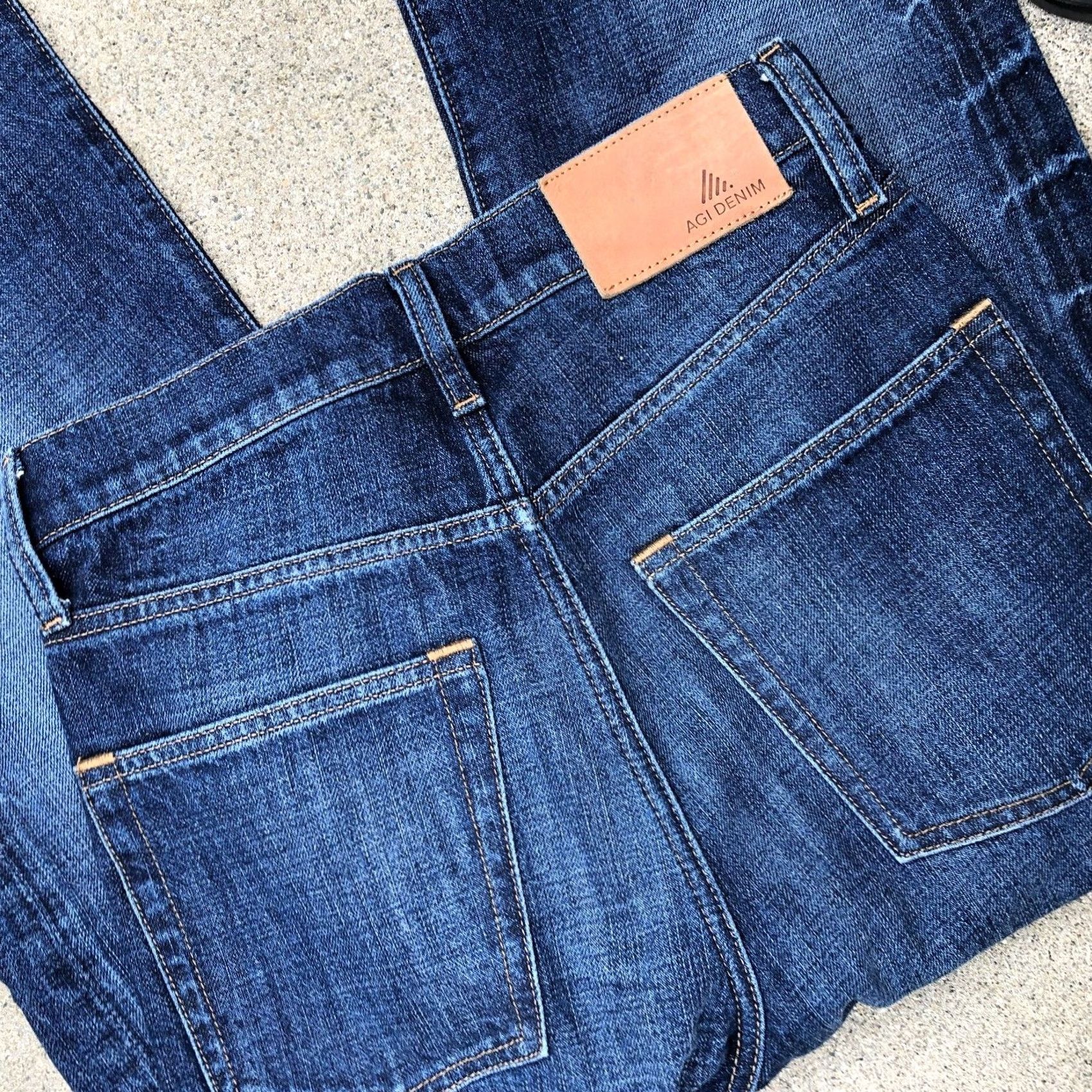 Denime AGI DENIM Jeans Men's 28 x 28 Dark Wash Blue Button Fly Vintage? Size US 28 / EU 44 - 4 Thumbnail