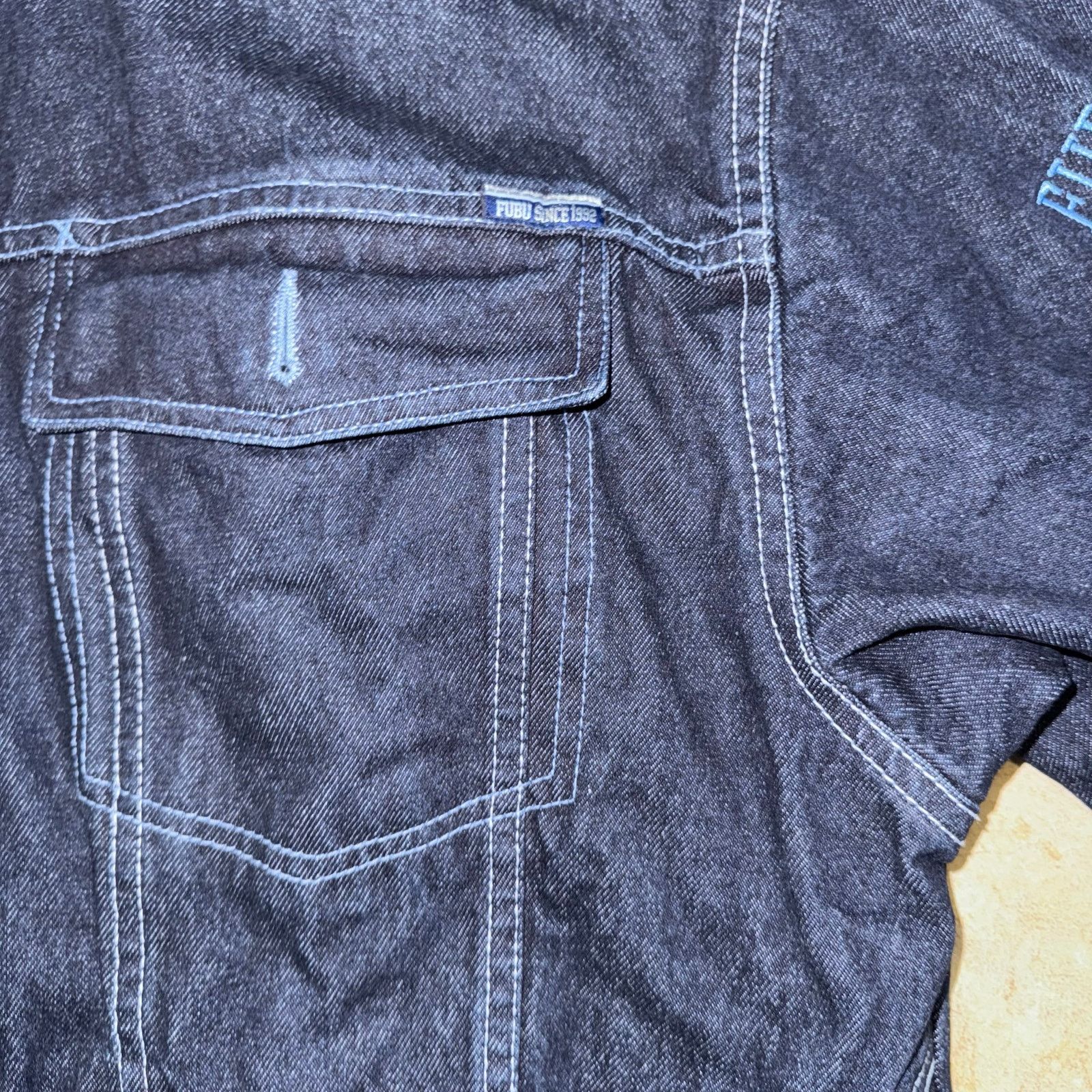 Fubu Fubu Vintage 1990’s Men’s Blue Denim Trucker Jean Jacket XL Size US XL / EU 56 / 4 - 12 Thumbnail