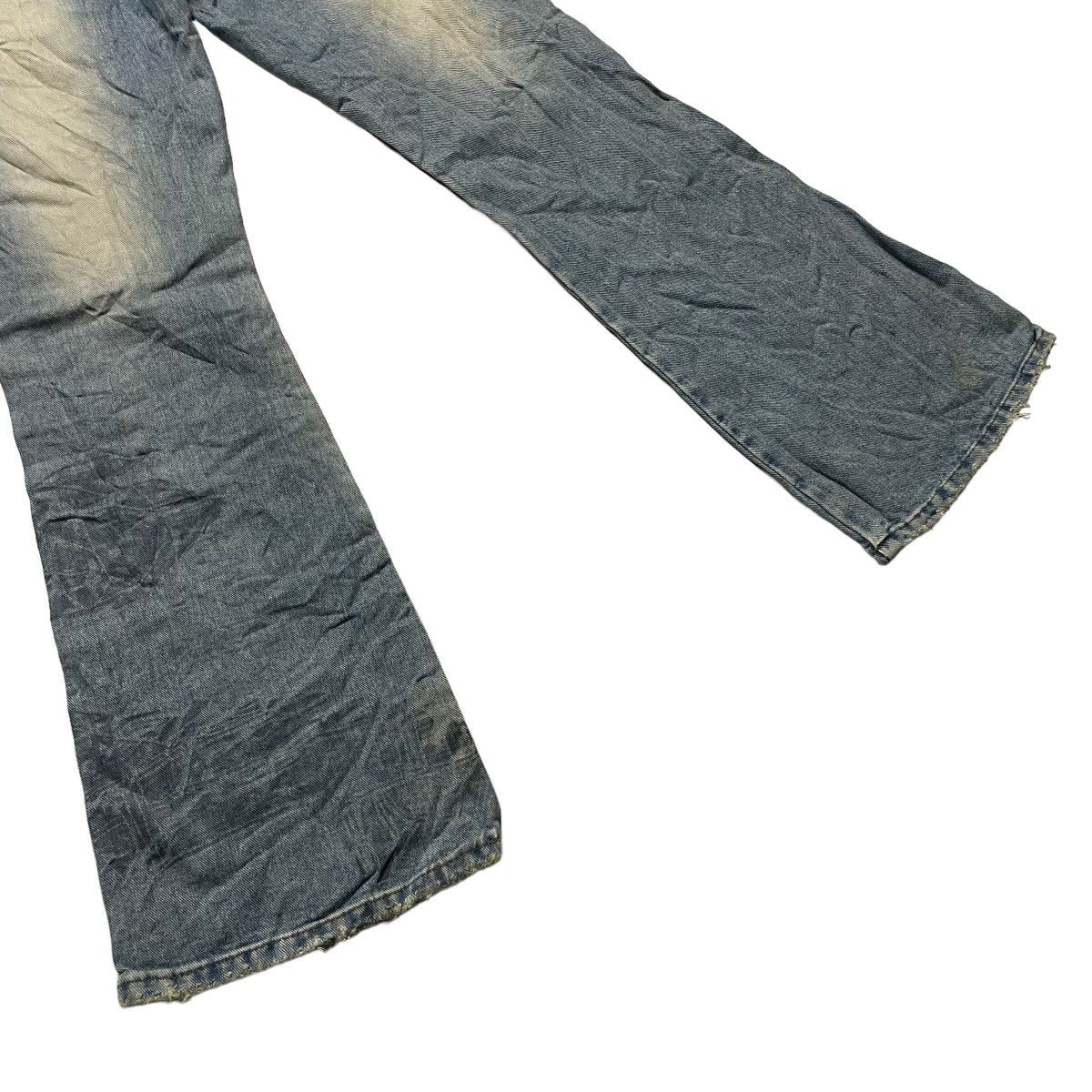 If Six Was Nine 🇯🇵 SUPER FLARE TANTRA DISTRESSED RUSTY DENIM PANTS Size US 29 - 6 Thumbnail