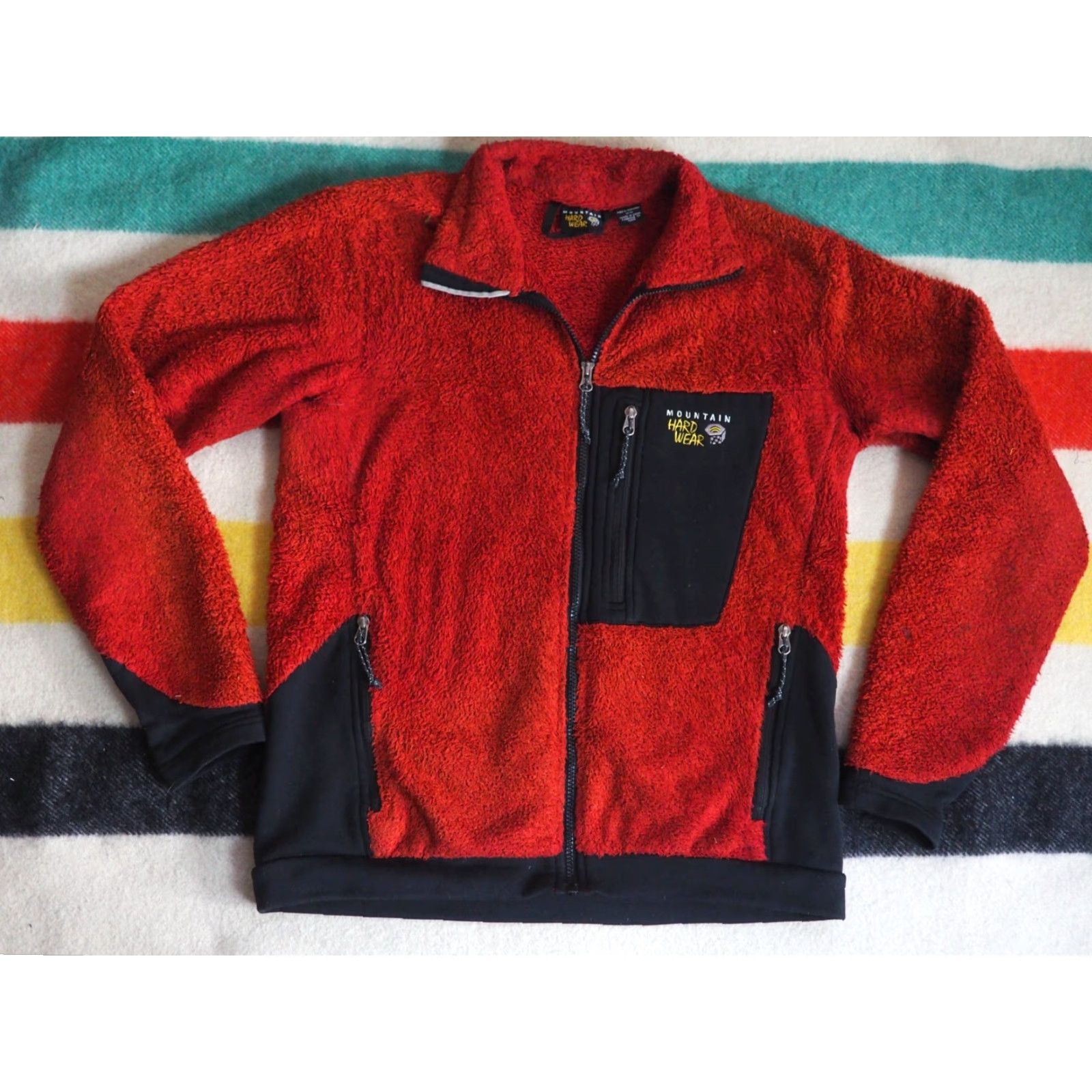 Mountain Hardwear VTG Mountain Hardwear Jacket Windbreaker Outdoor Fleece Outdoor Monkey Pile Zip Black M Mens Size US M / EU 48-50 / 2 - 2 Thumbnail