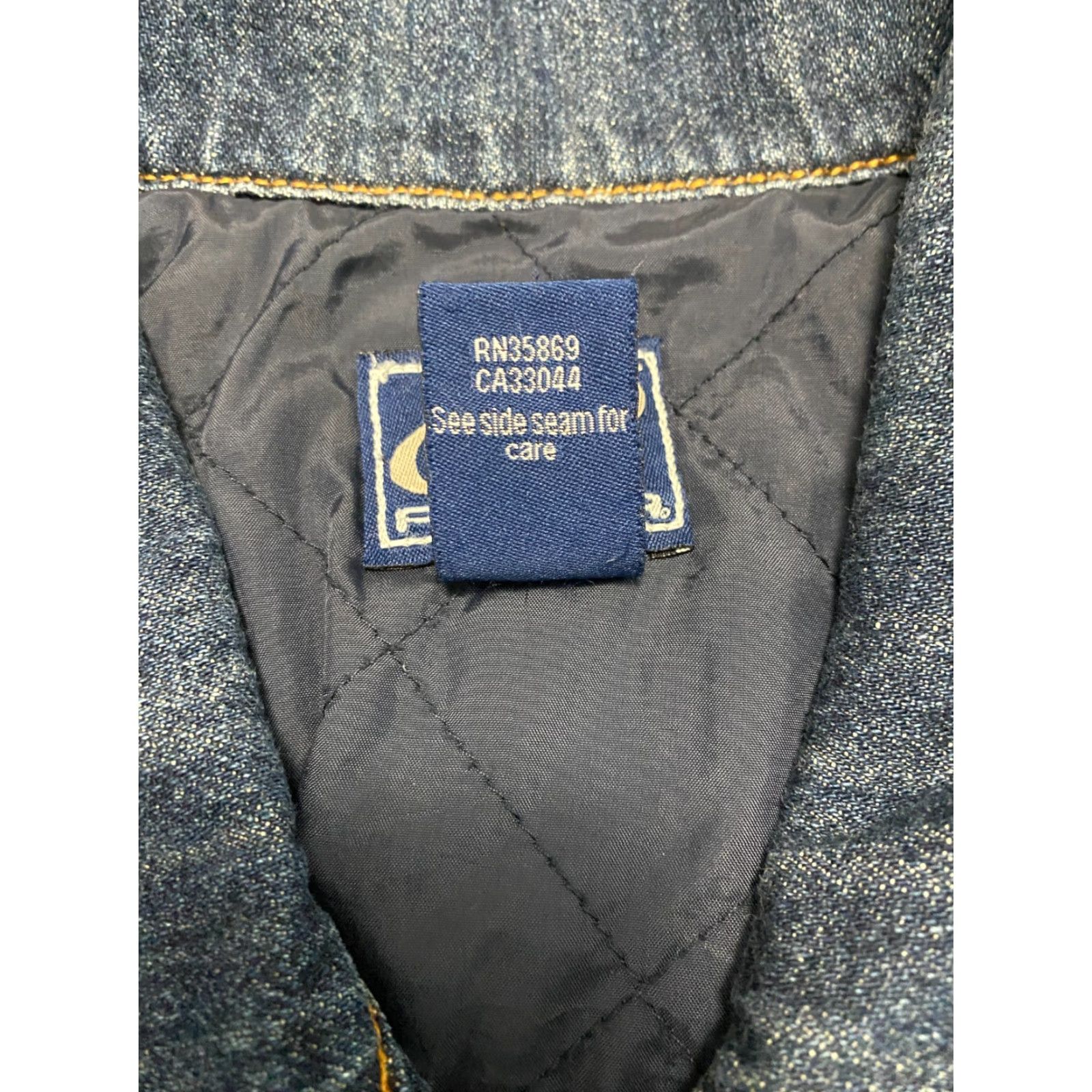 Roper Roper Jacket L Mens Size L Western Solid Denim Cotton Blue Regular Button Lined Nylon Poylester Spring Fall Winter Career: Outer, Casual, Travel Size US 33 - 6 Thumbnail