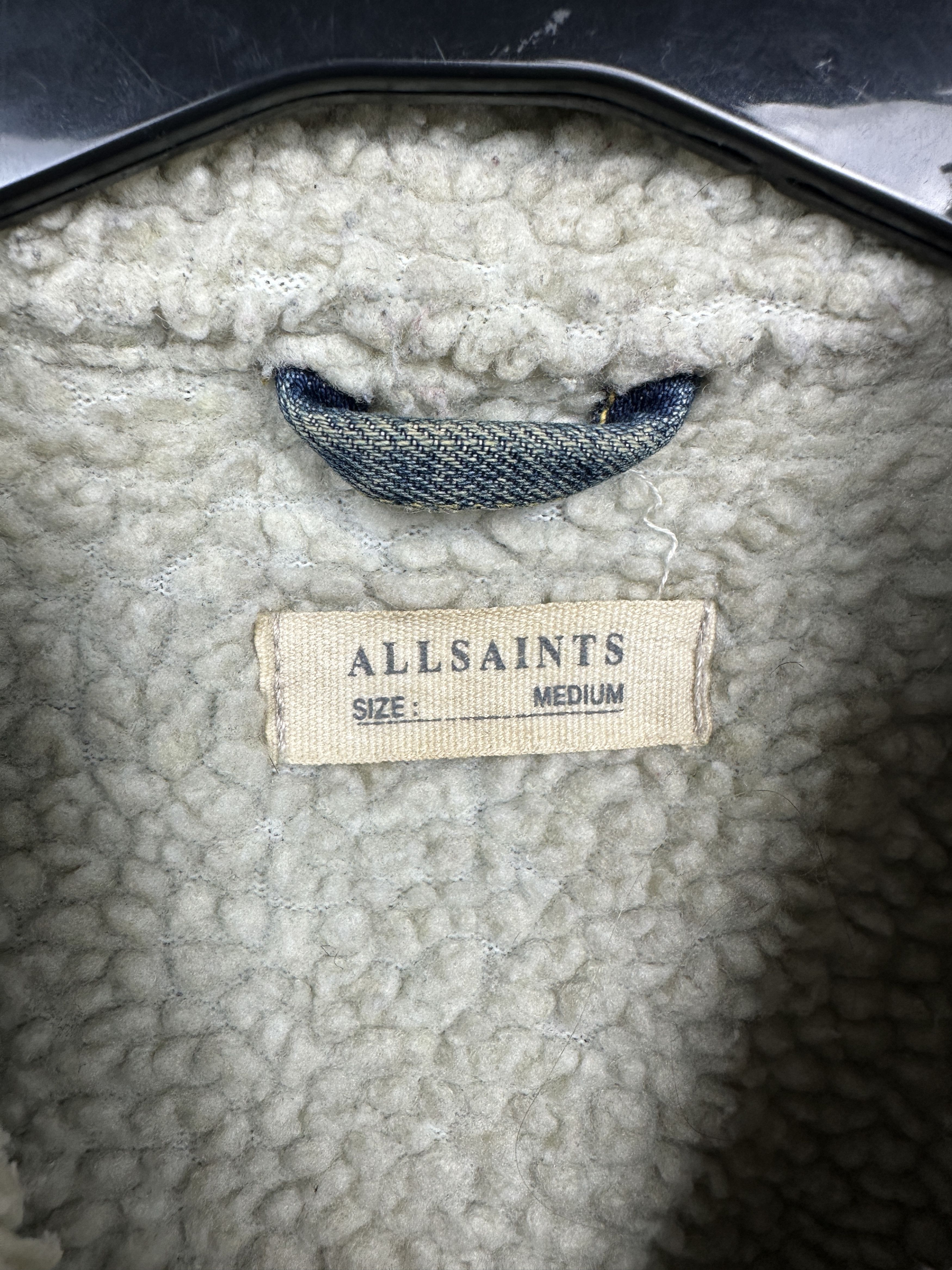 Allsaints Allsaints Ikano Mens Denim Sherpa Jacket Size US M / EU 48-50 / 2 - 7 Thumbnail