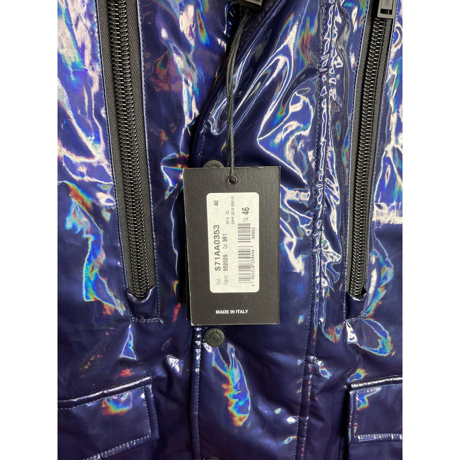 Dsquared2 DSQUARED2 NWT Glossy Blue Parka Jacket Coat Mens IT 46 US 36 Size US S / EU 44-46 / 1 - 9 Thumbnail